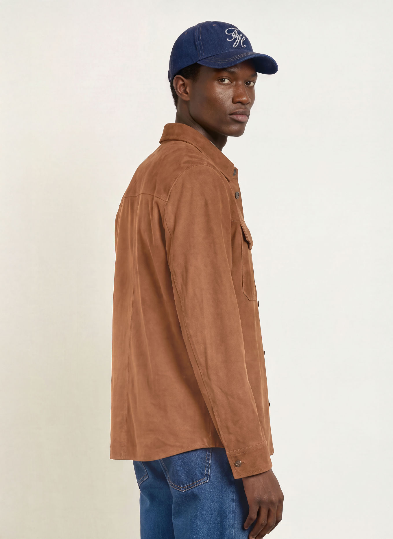 TOMMY HILFIGER Surveste en cuir: COGNAC