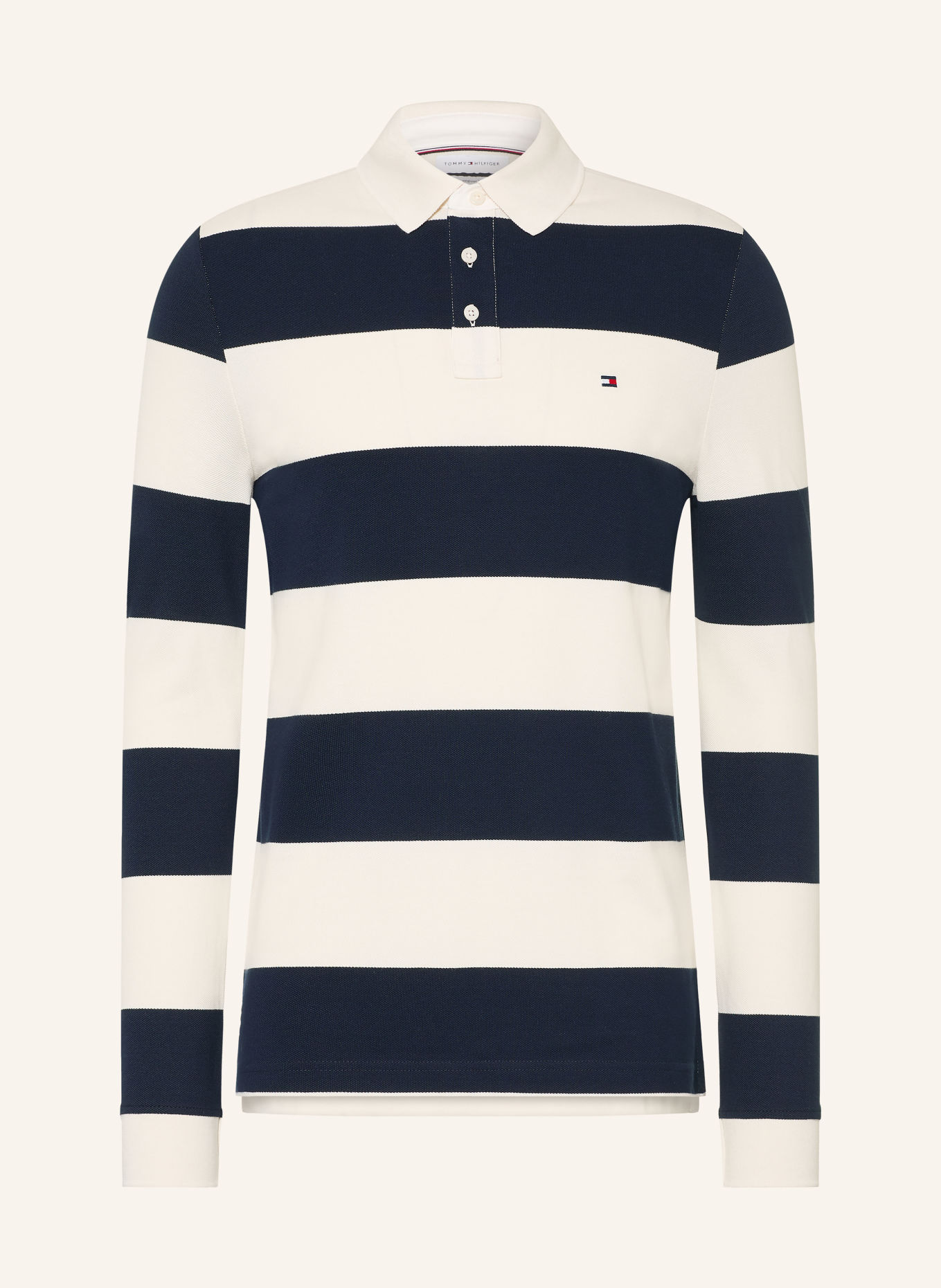 TOMMY HILFIGER Rugbyskjorta: MÖRKBLÅ / VIT