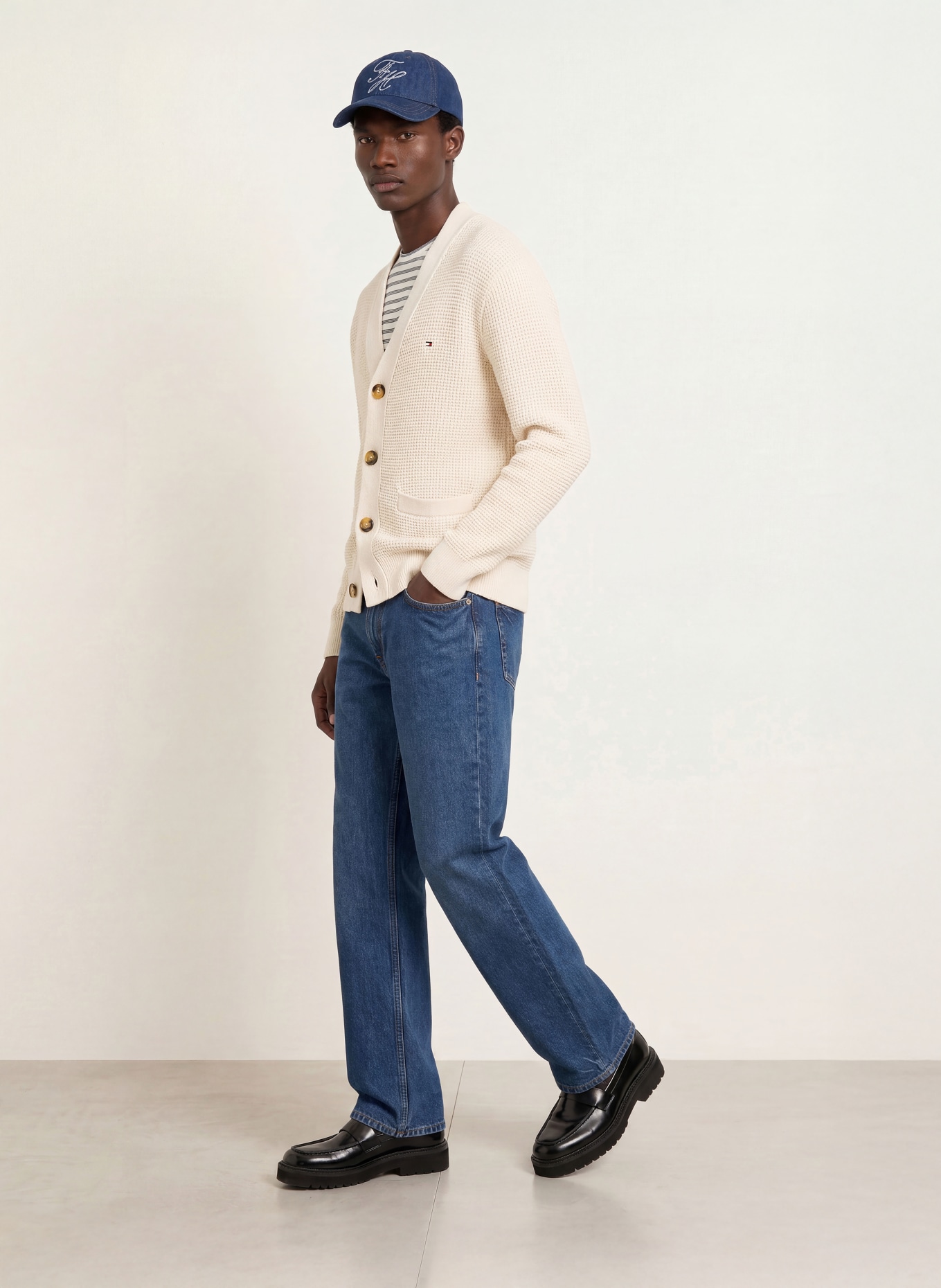 TOMMY HILFIGER Strickjacke: ECRU