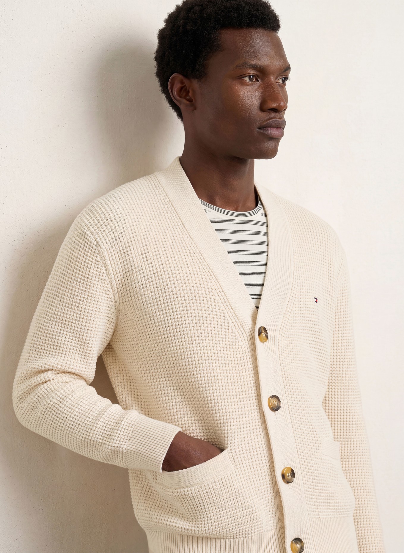 TOMMY HILFIGER Strickjacke: ECRU