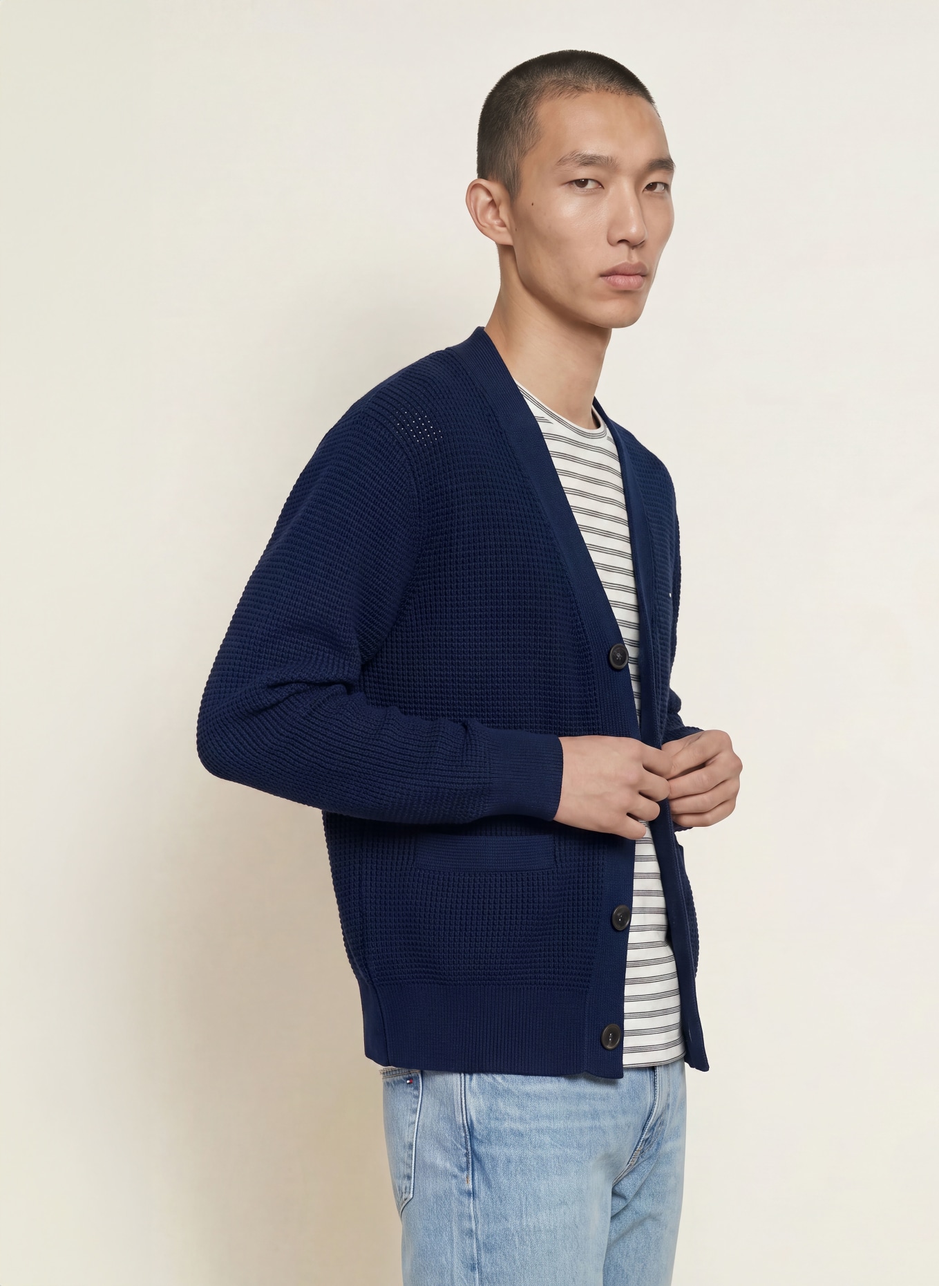 TOMMY HILFIGER Cardigan: DARK BLUE