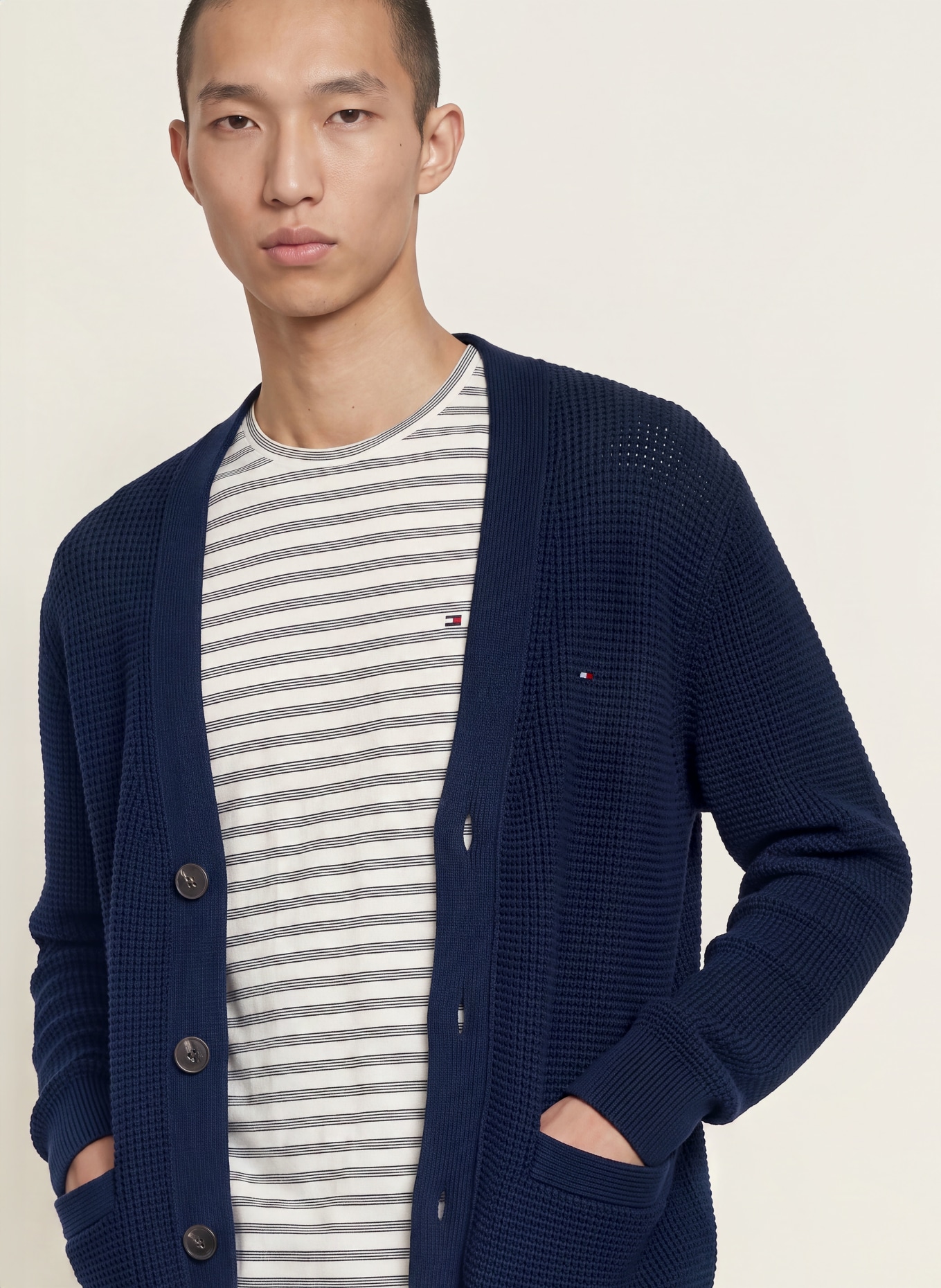 TOMMY HILFIGER Cardigan: DARK BLUE