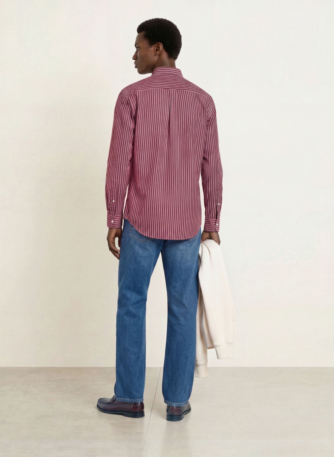 TOMMY HILFIGER Hemd Comfort Fit: DUNKELROT / WEISS