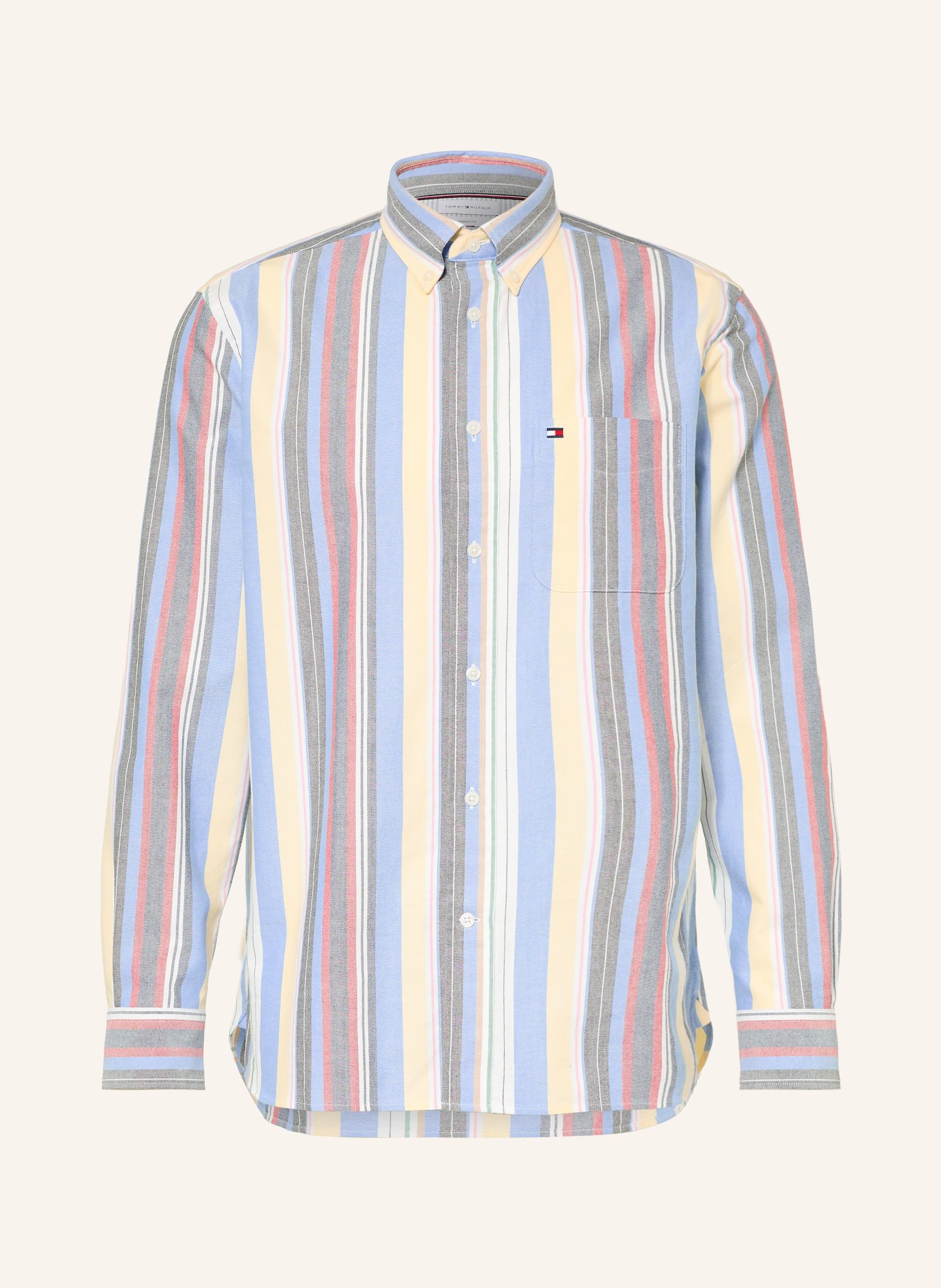 TOMMY HILFIGER Oxfordhemd Classic Fit: HELLBLAU / HELLROT / HELLGELB