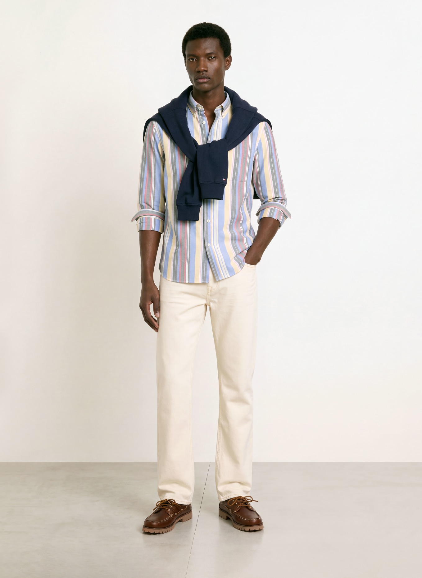 TOMMY HILFIGER Oxfordhemd Classic Fit: HELLBLAU / HELLROT / HELLGELB