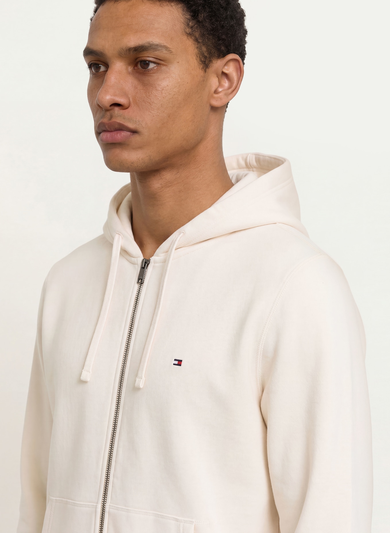 TOMMY HILFIGER Zip-up sweatshirt: ECRU
