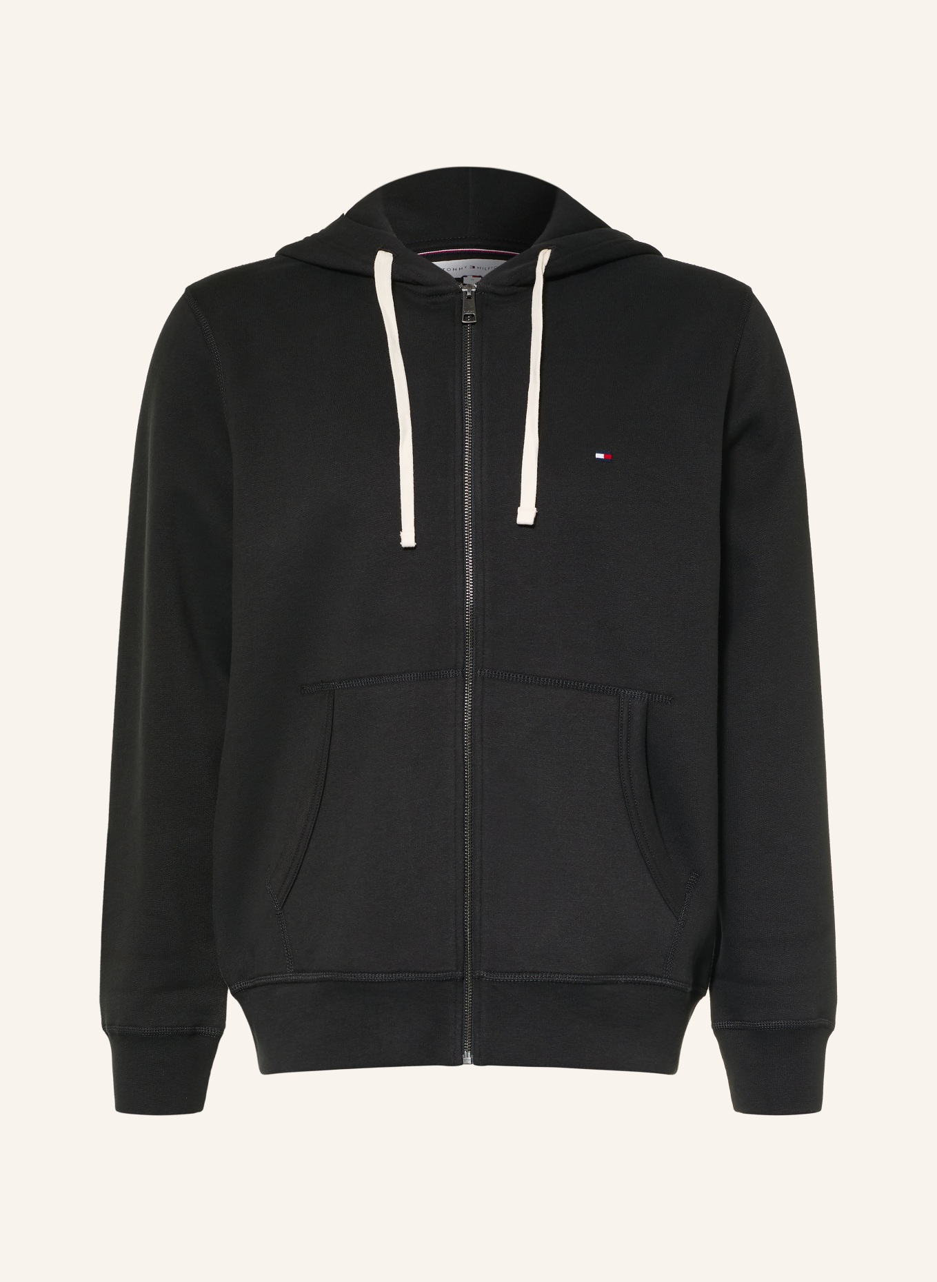 TOMMY HILFIGER Zip-up sweatshirt: BLACK