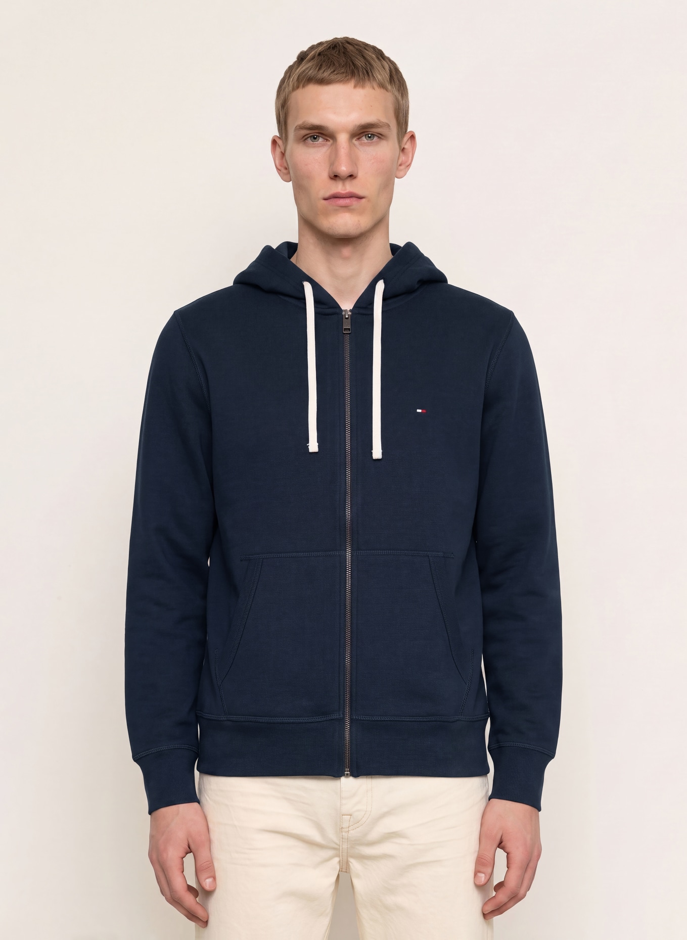 TOMMY HILFIGER Zip-up sweatshirt: DARK BLUE
