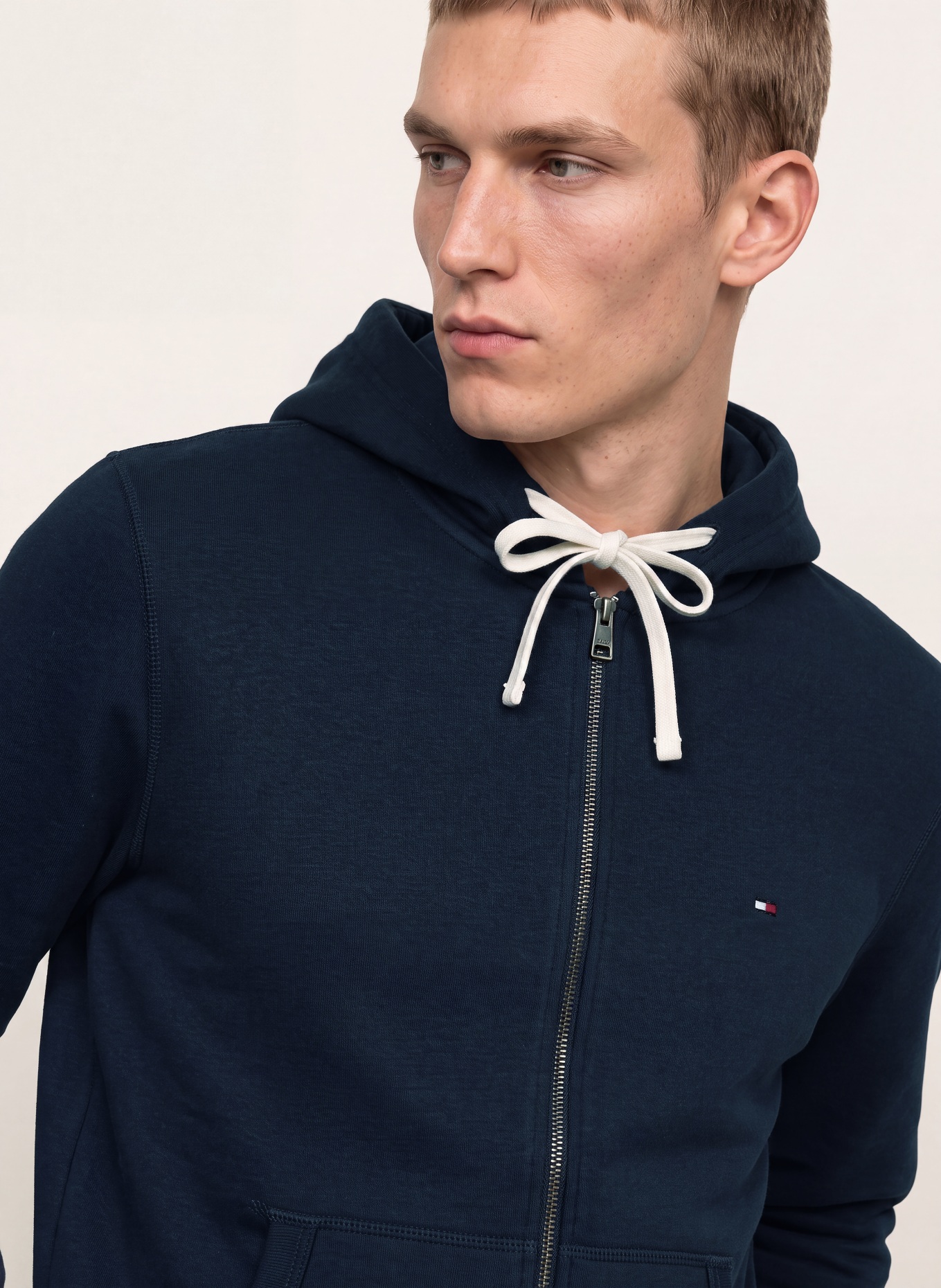 TOMMY HILFIGER Zip-up sweatshirt: DARK BLUE