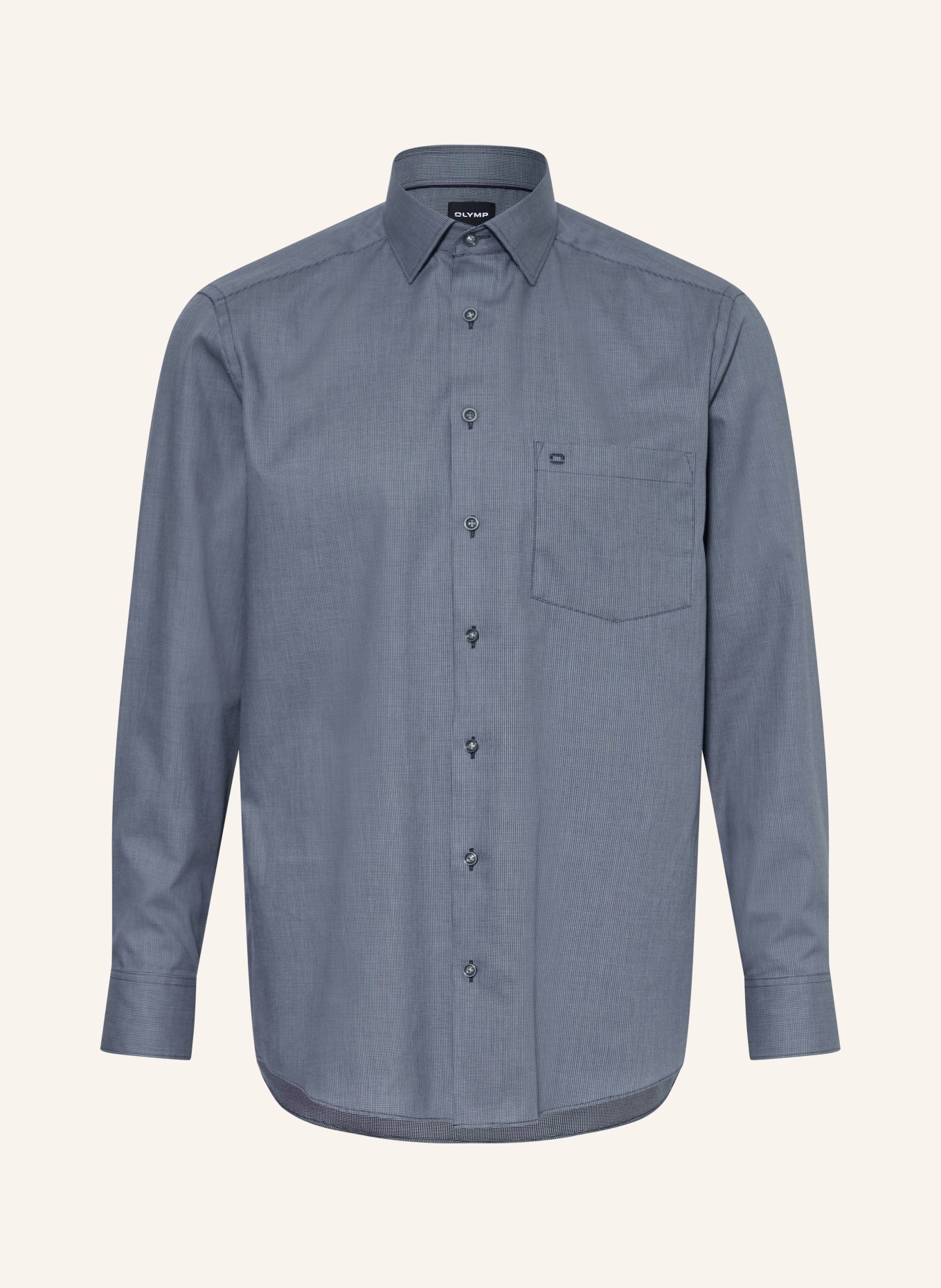 OLYMP Chemise Luxor coupe confort: BLEU FONCÉ / BLEU CLAIR