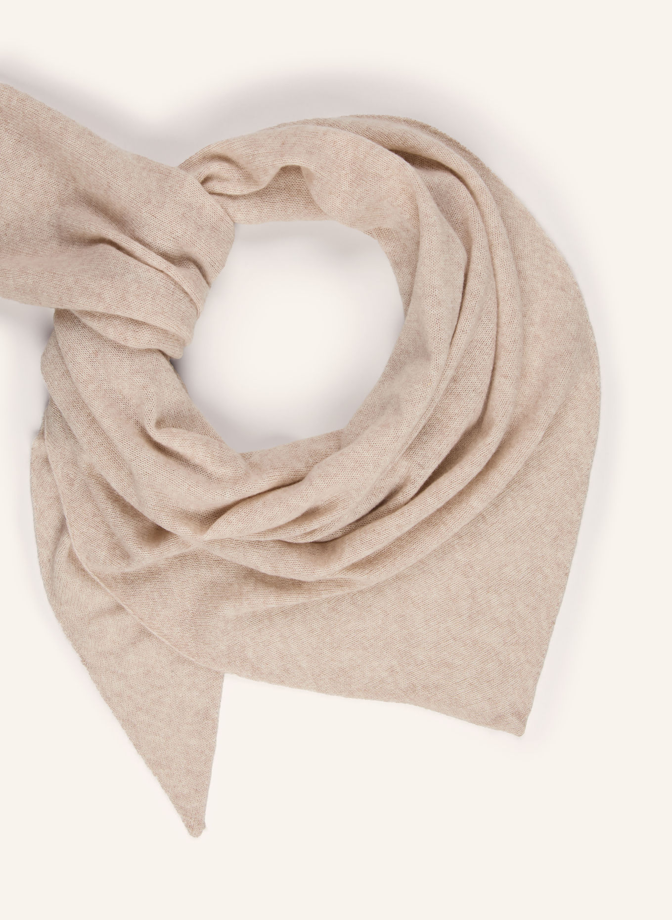 darling harbour Triangular scarf with cashmere: pebble melange