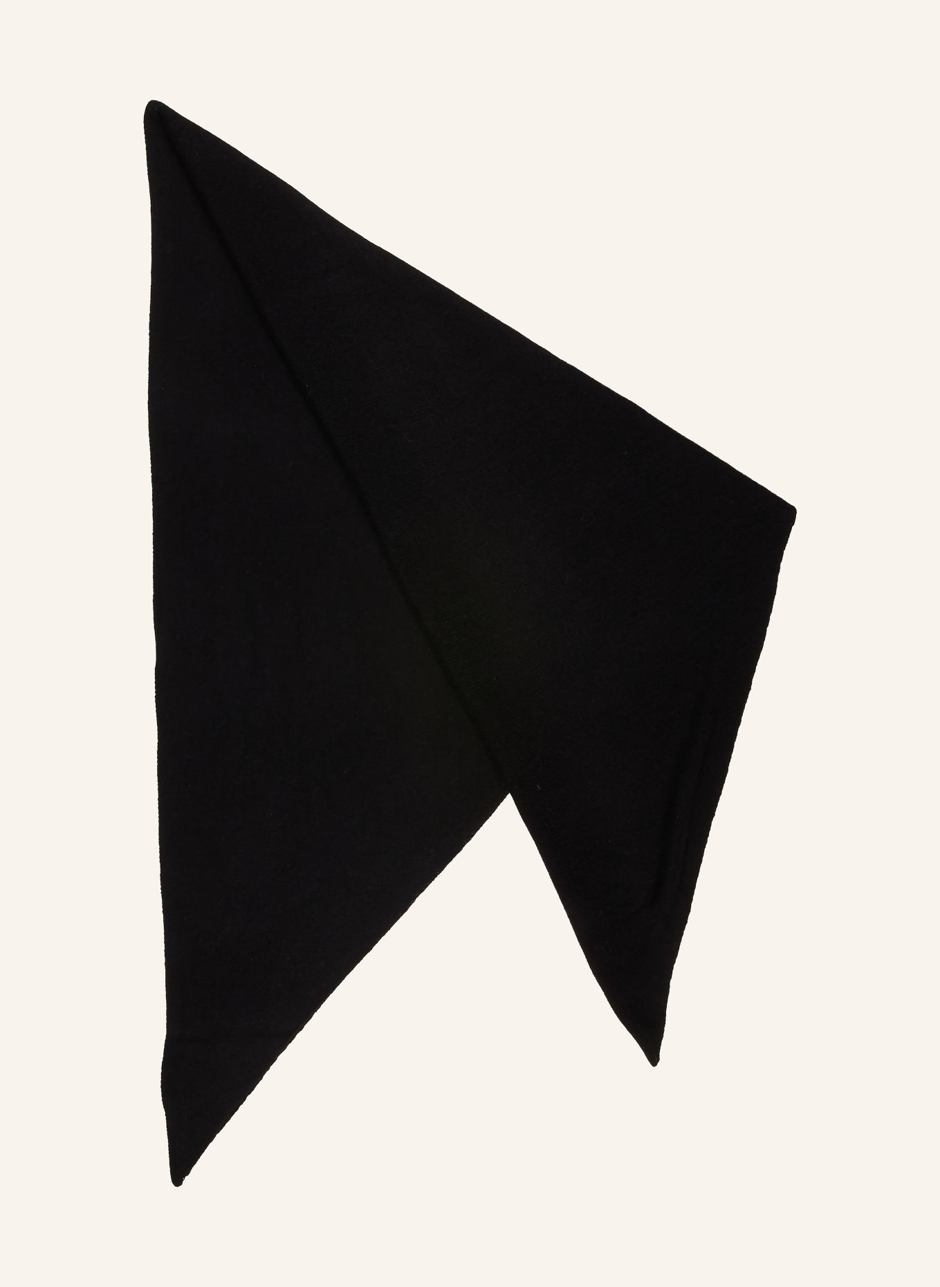 darling harbour Triangular scarf with cashmere: BLACK