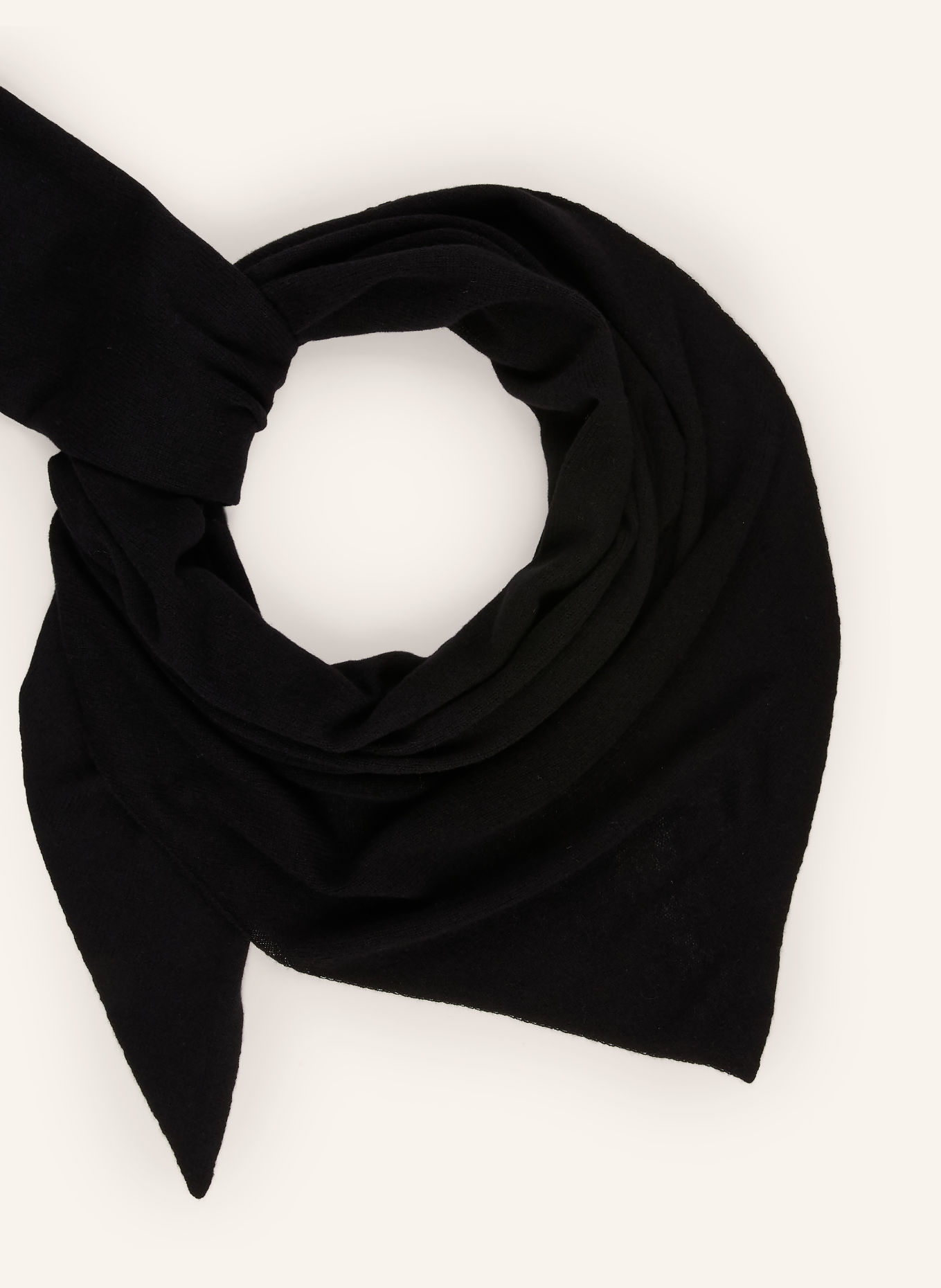 darling harbour Triangular scarf with cashmere: BLACK