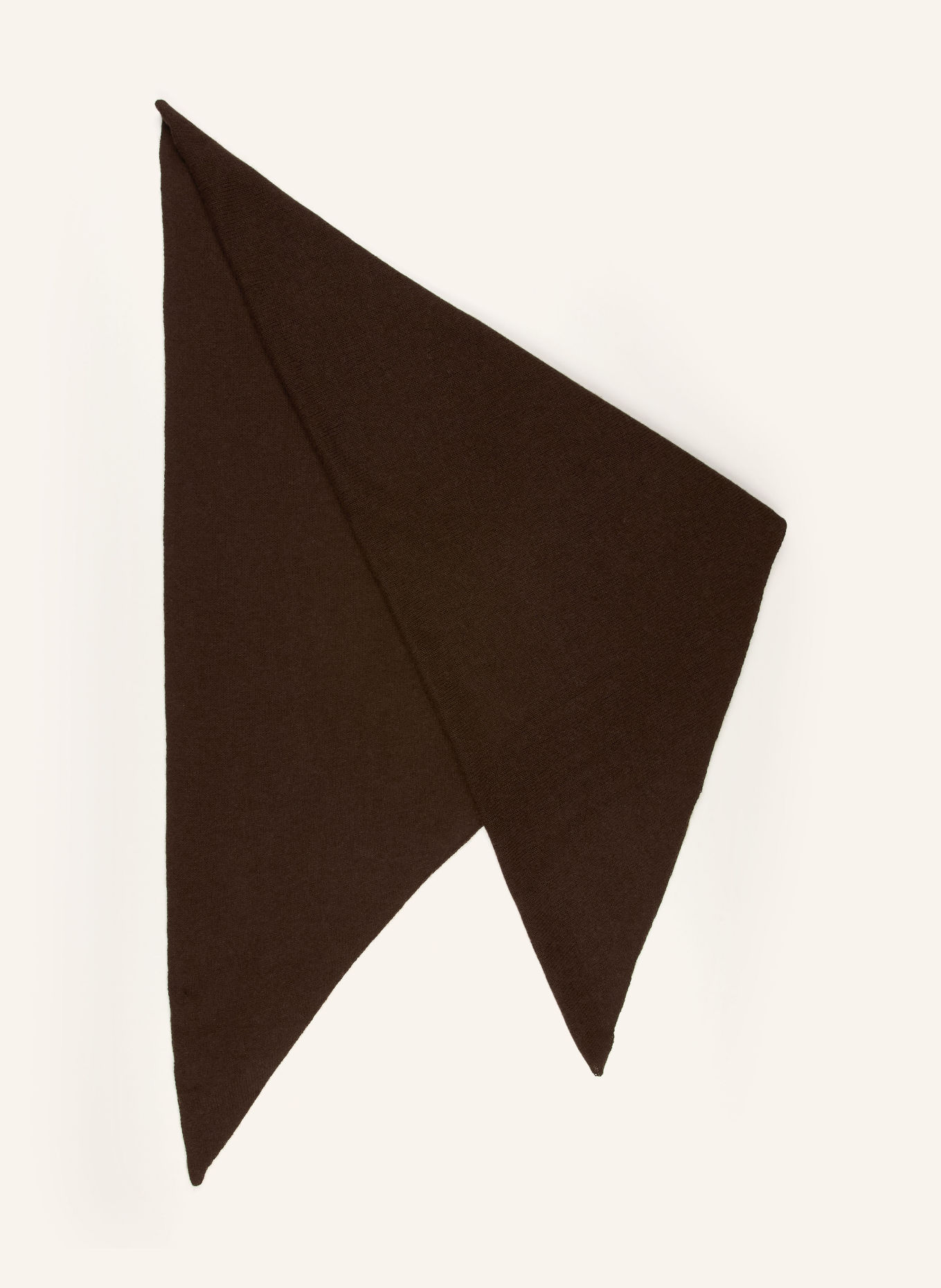 darling harbour Triangular scarf with cashmere: DARK BROWN