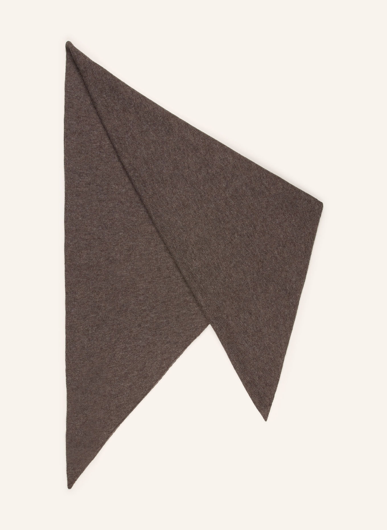 darling harbour Triangular scarf with cashmere: truffle melange