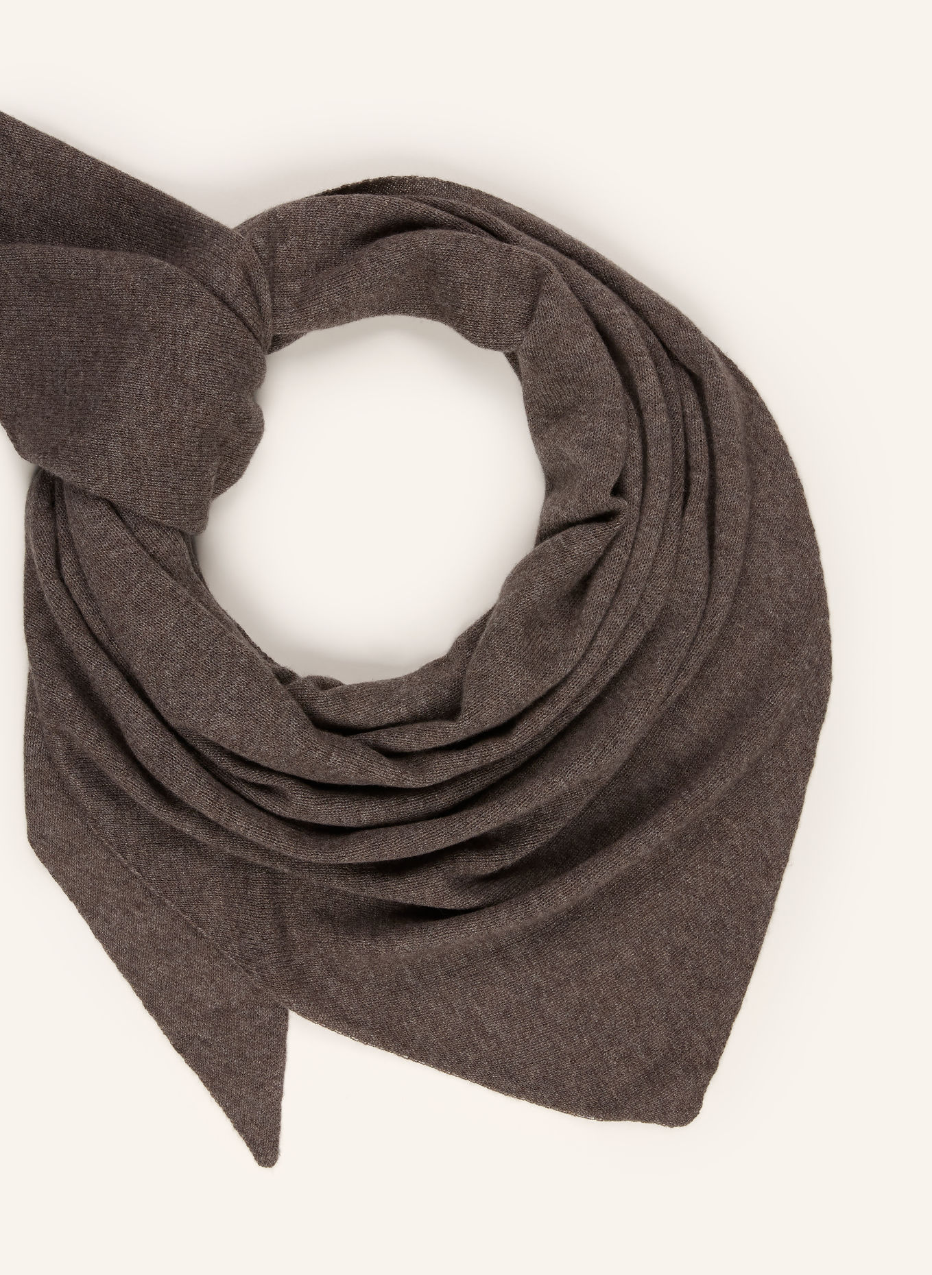 darling harbour Triangular scarf with cashmere: truffle melange