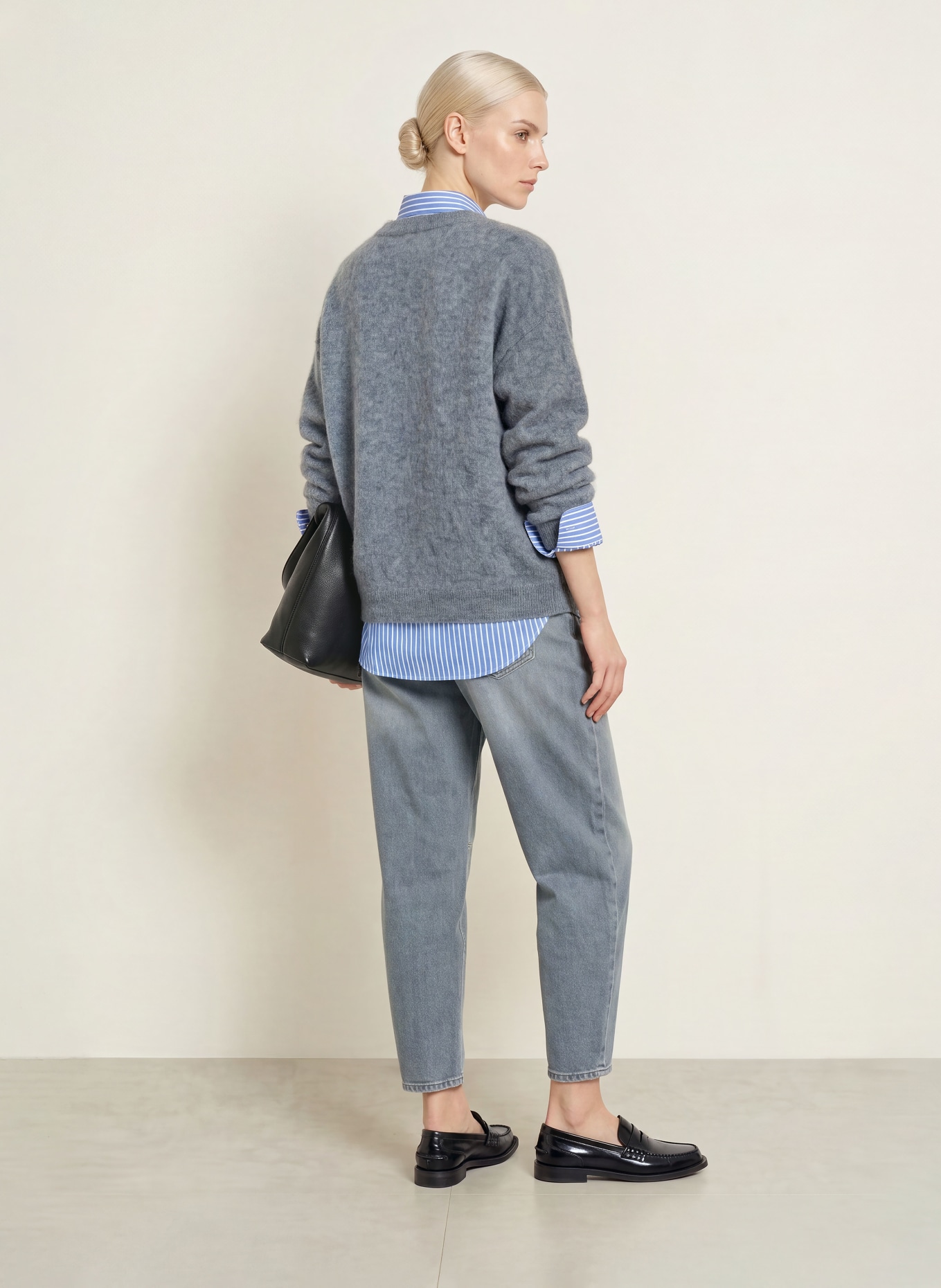 darling harbour Pullover: MID GREY MELANGE