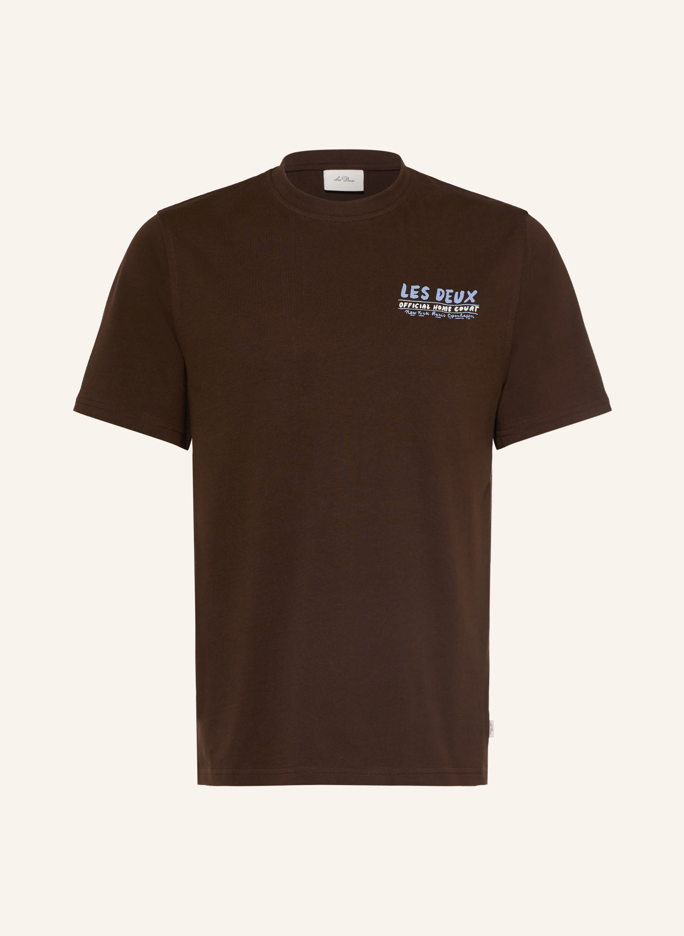 LES DEUX T-Shirt: DUNKELBRAUN / LACHS / HELLBLAU