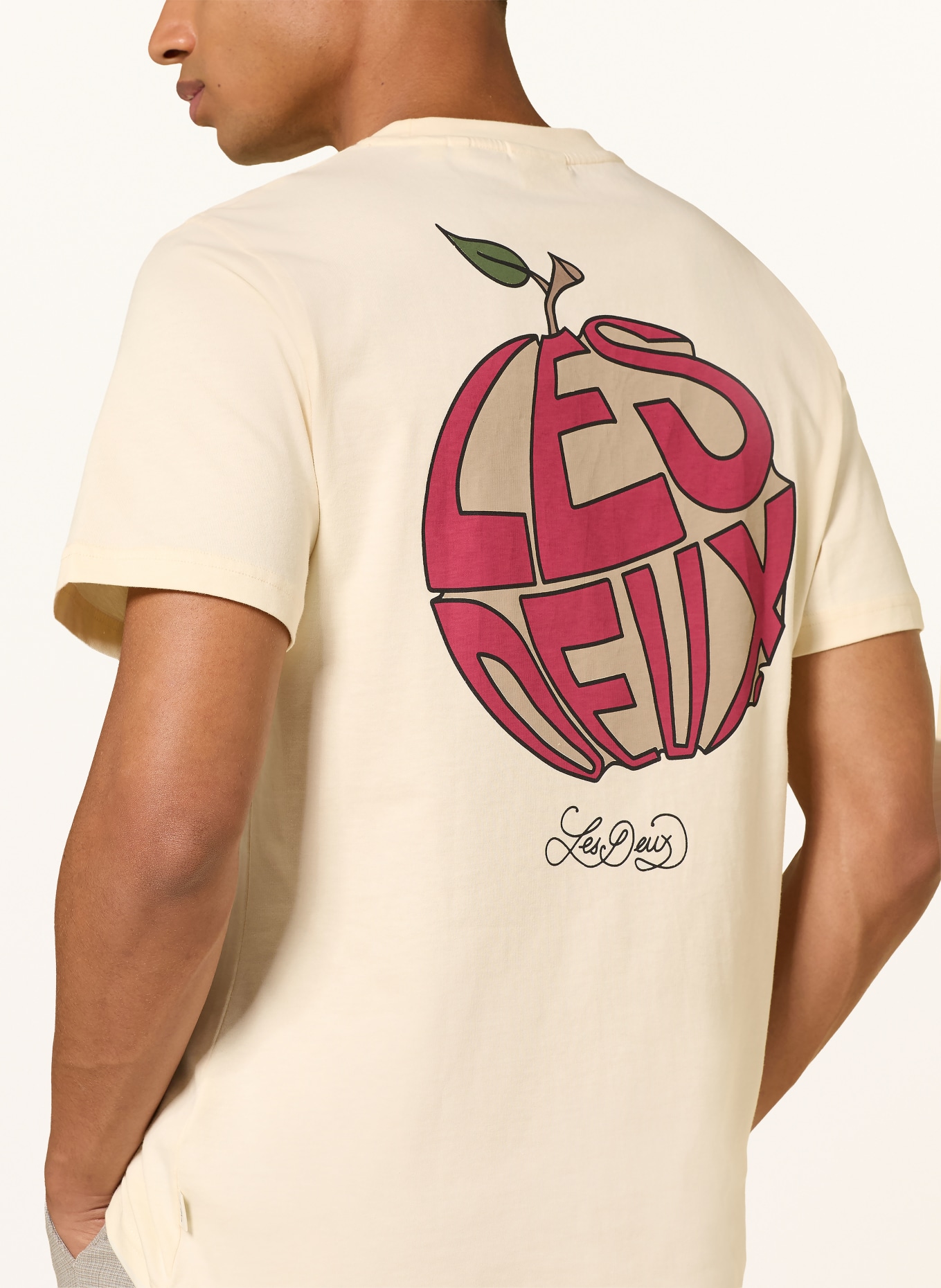 LES DEUX T-shirt: ECRU / RED / BLACK