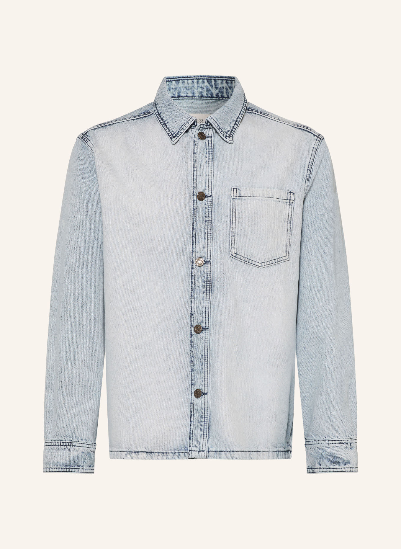 LES DEUX Jeans-Overshirt: HELLBLAU