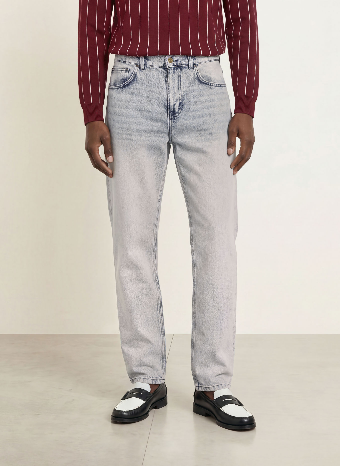 LES DEUX Jean RYDER coupe régulière: 458 LIGHT INDIGO WASH