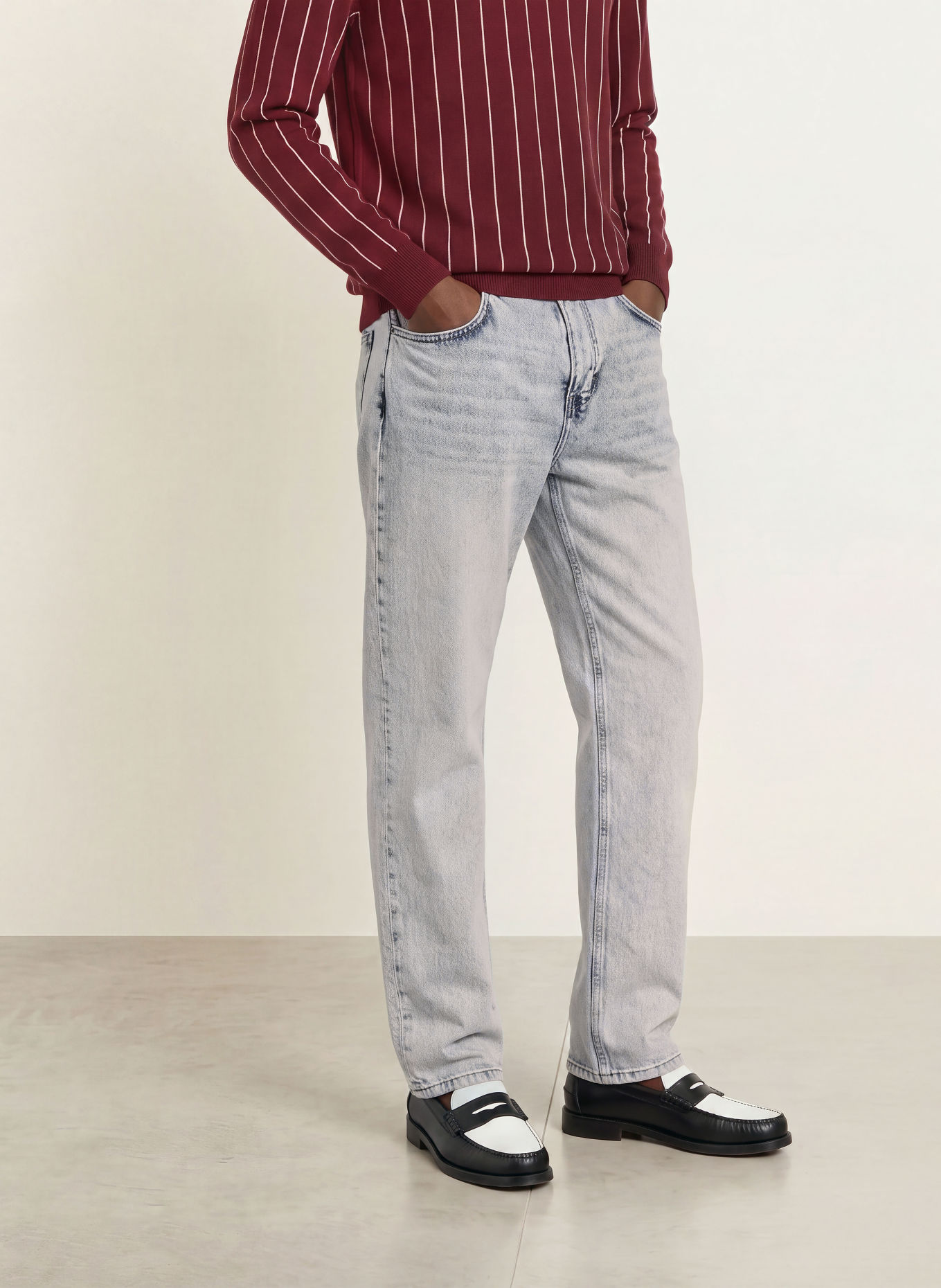 LES DEUX Jean RYDER coupe régulière: 458 LIGHT INDIGO WASH