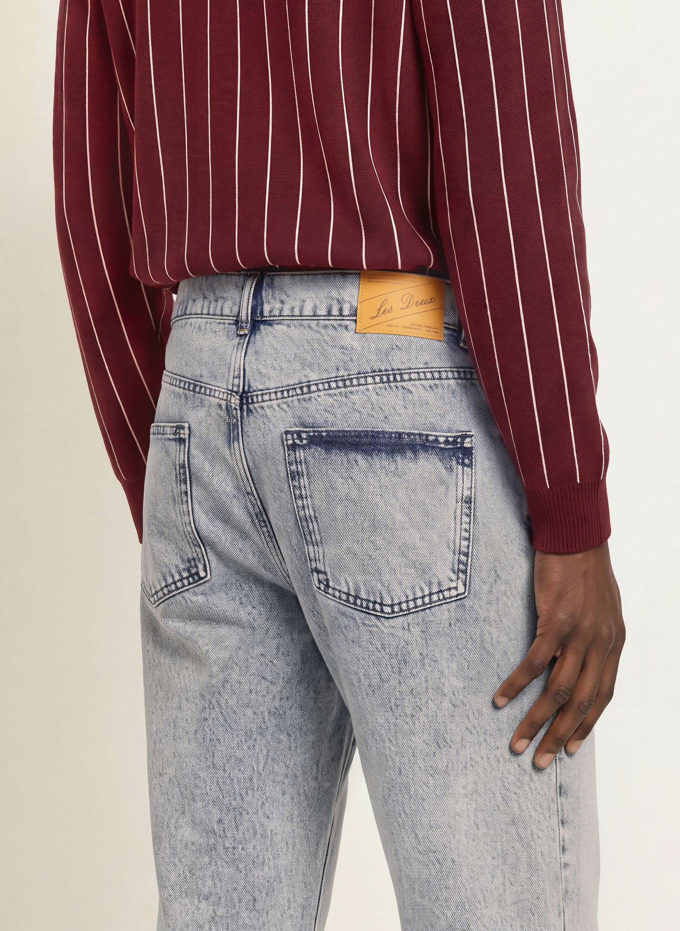 LES DEUX Jean RYDER coupe régulière: 458 LIGHT INDIGO WASH