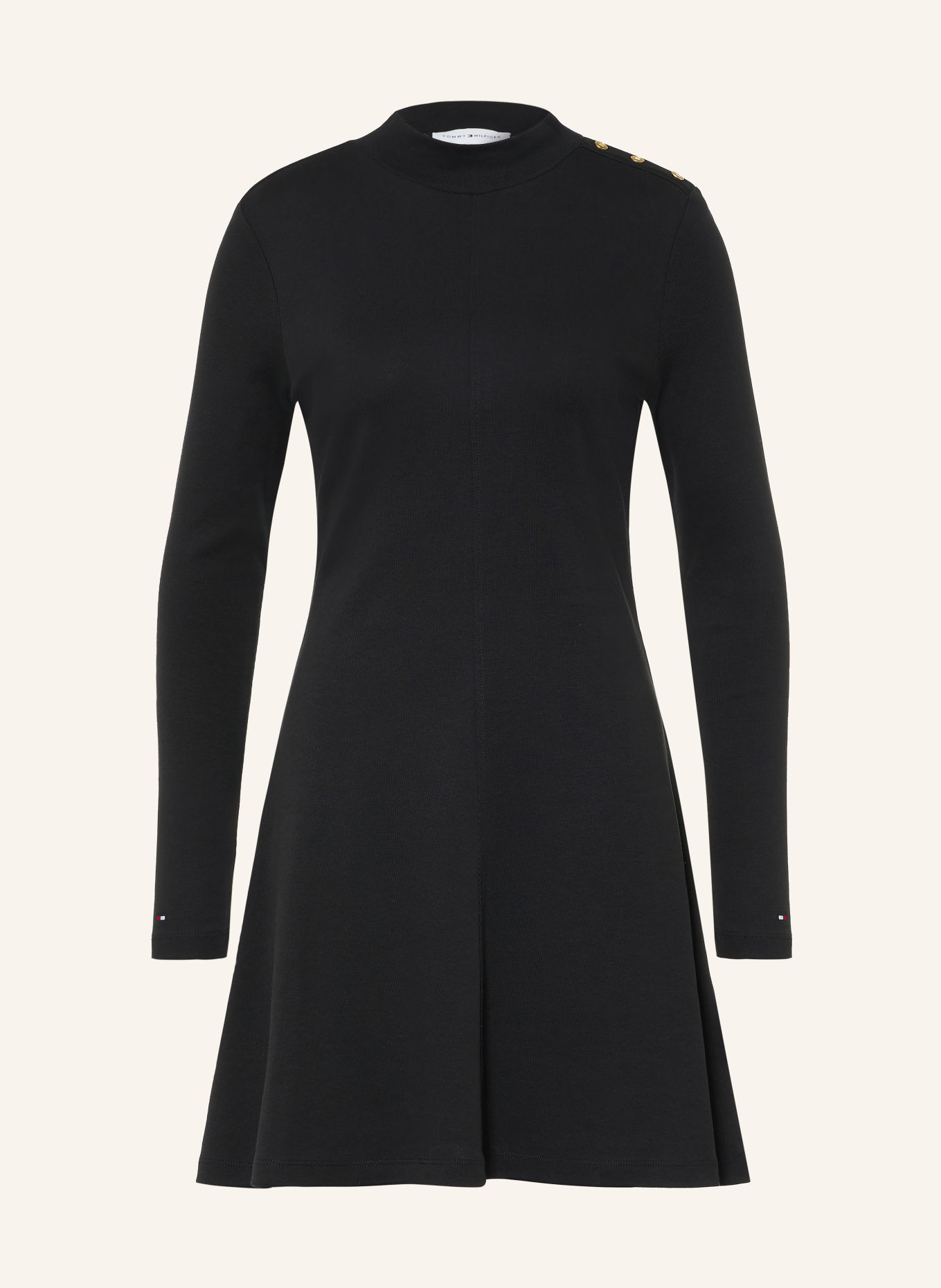 TOMMY HILFIGER Jerseykleid: SCHWARZ