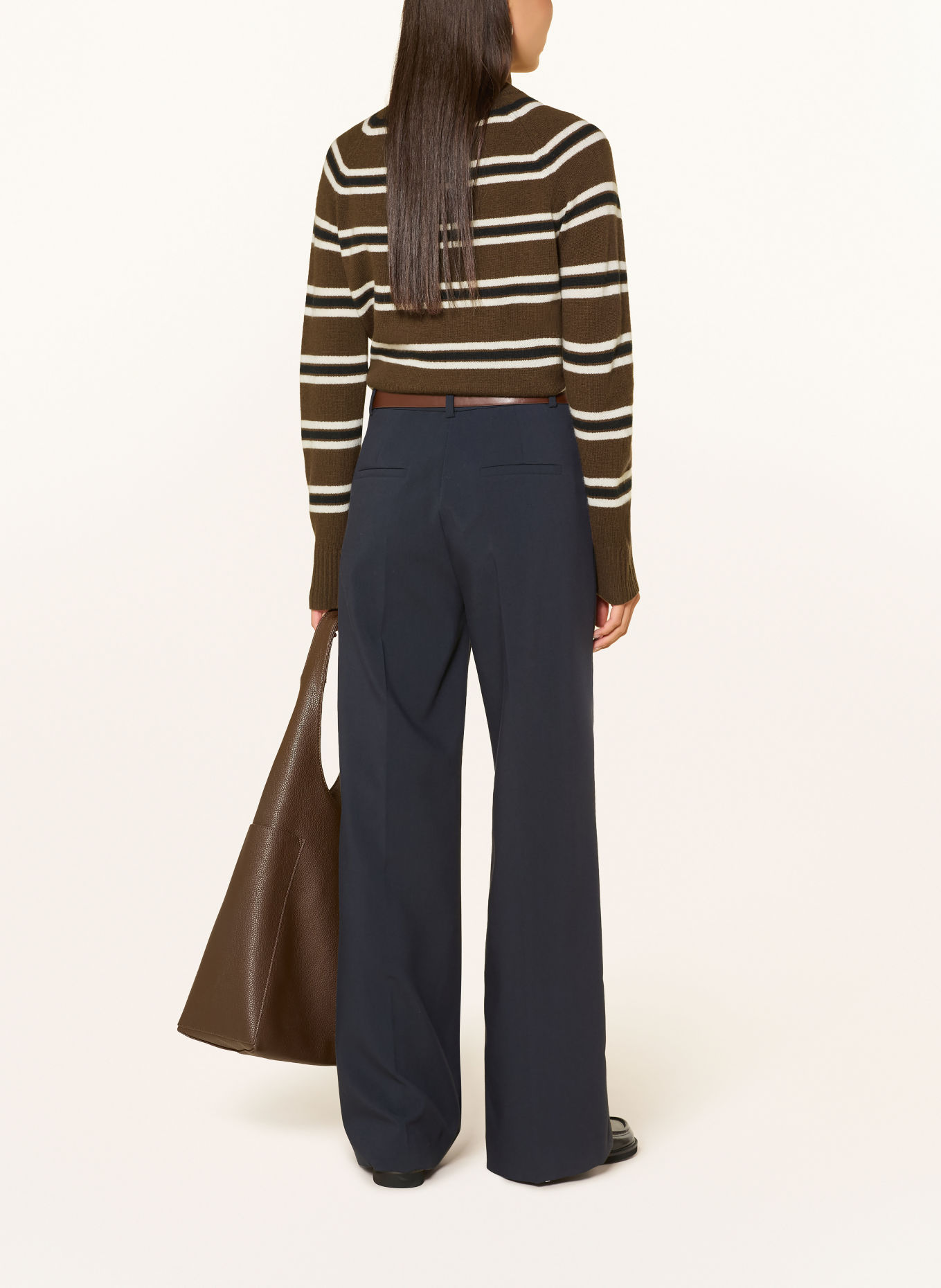 TOMMY HILFIGER Troyer: DUNKELBRAUN / WEISS / SCHWARZ