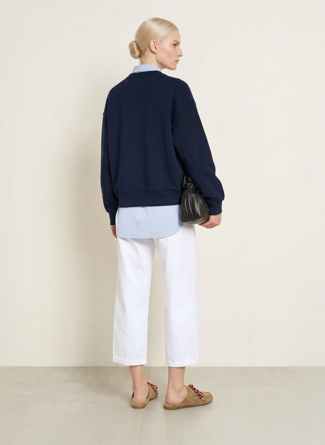 TOMMY HILFIGER Sweatshirt: DUNKELBLAU / HELLGELB