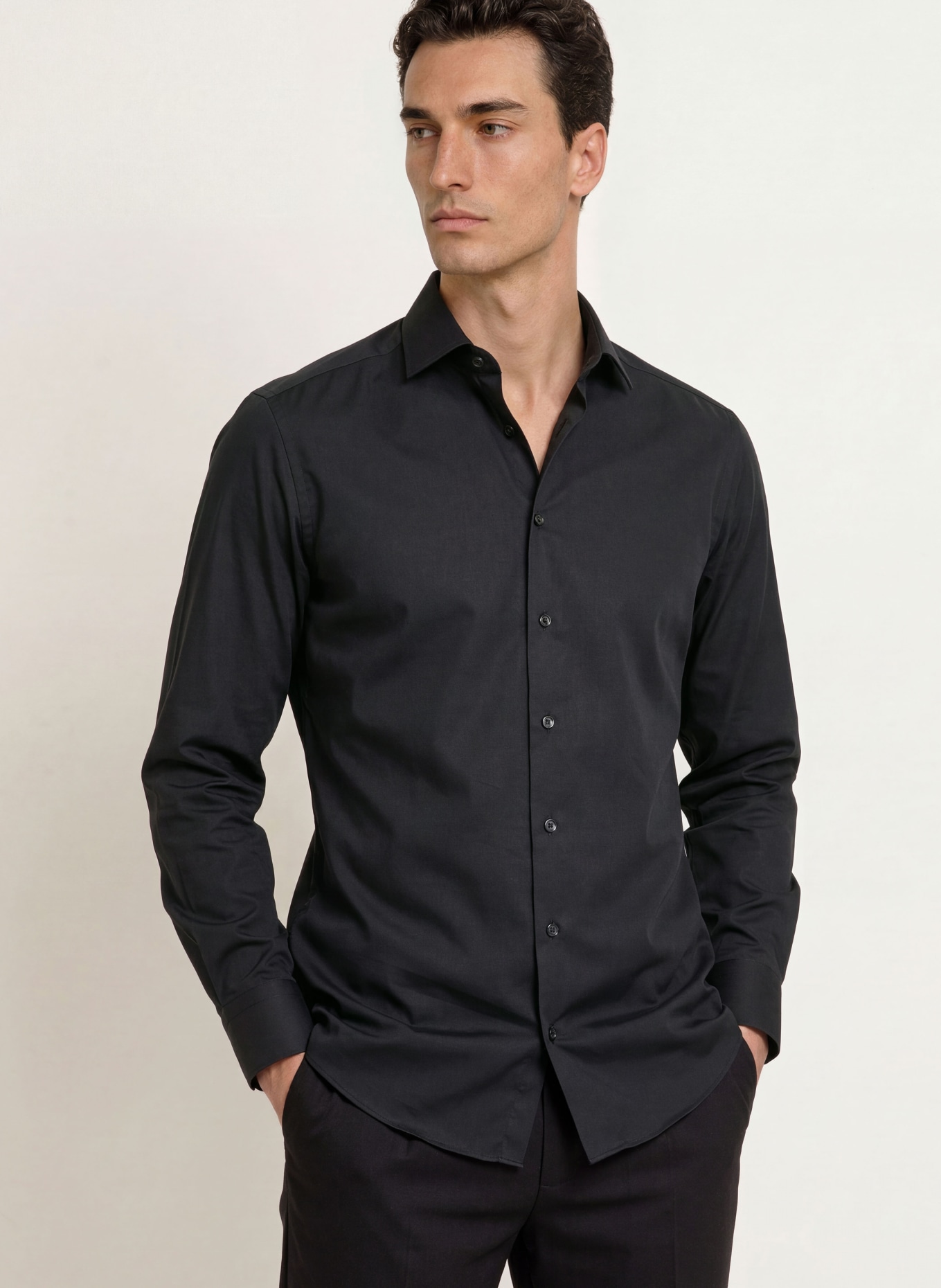 OLYMP Luxor Shirt, Modern Fit: BLACK
