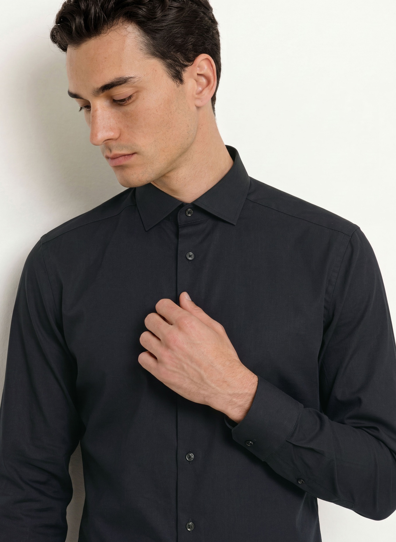 OLYMP Luxor Shirt, Modern Fit: BLACK