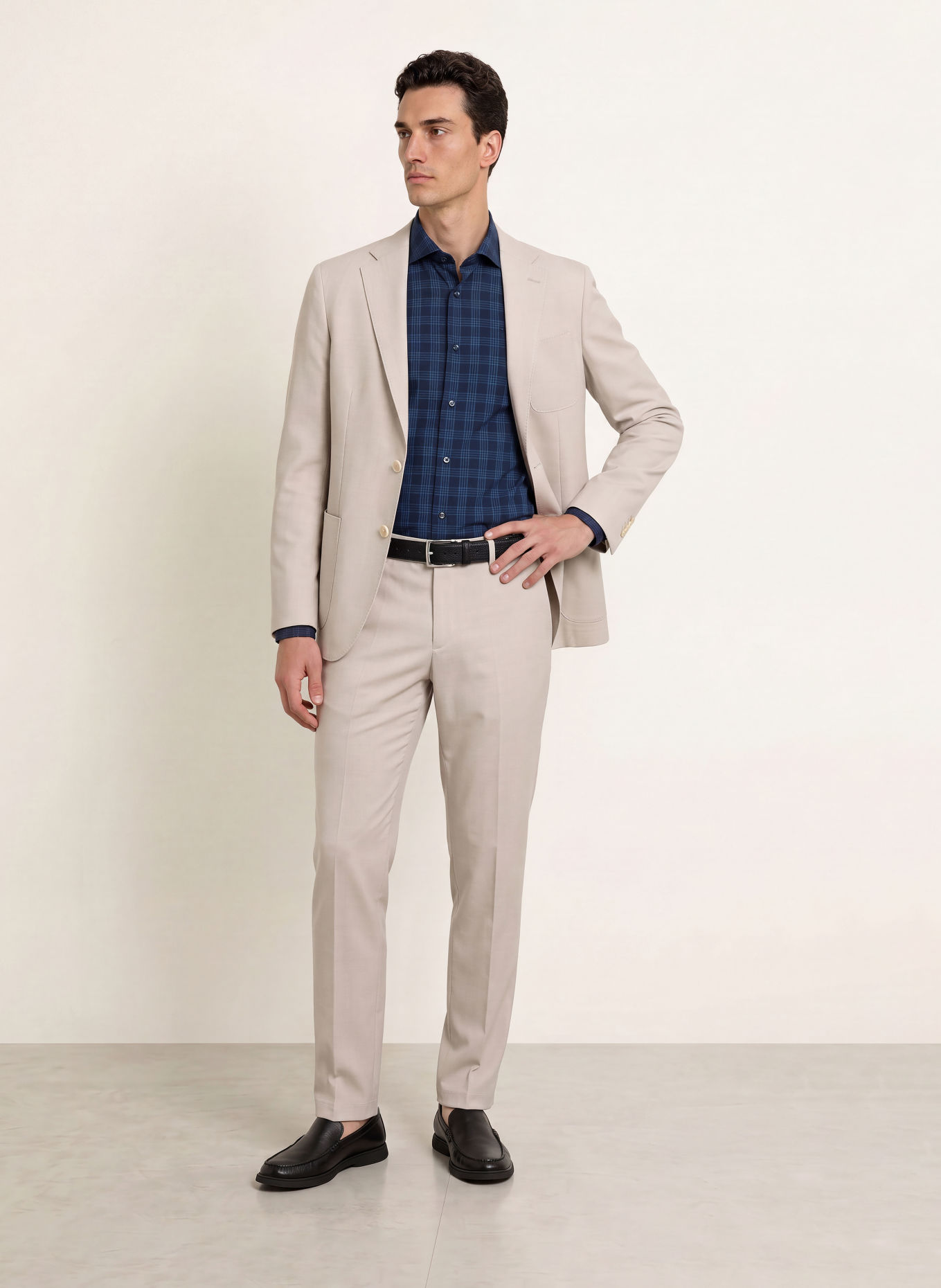 OLYMP Chemise Smart, coupe moderne: BLEU FONCÉ / BLEU