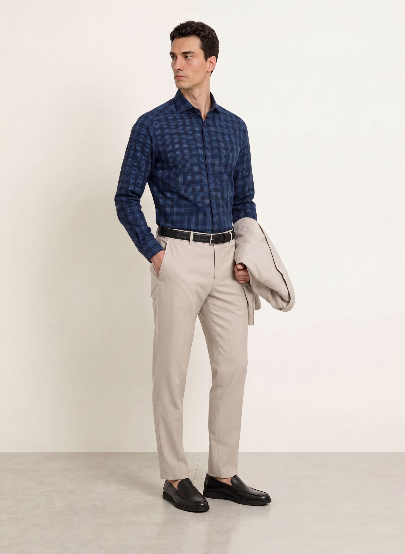 OLYMP Chemise Smart, coupe moderne: BLEU FONCÉ / BLEU