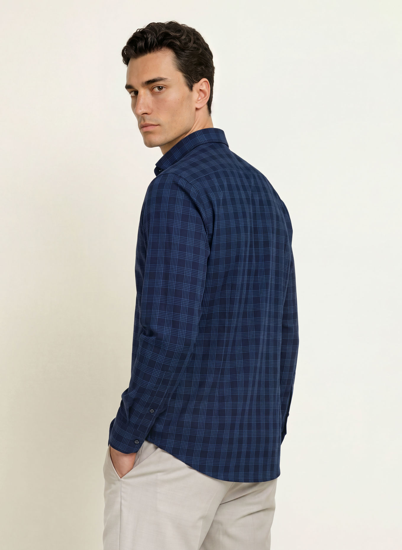 OLYMP Chemise Smart, coupe moderne: BLEU FONCÉ / BLEU