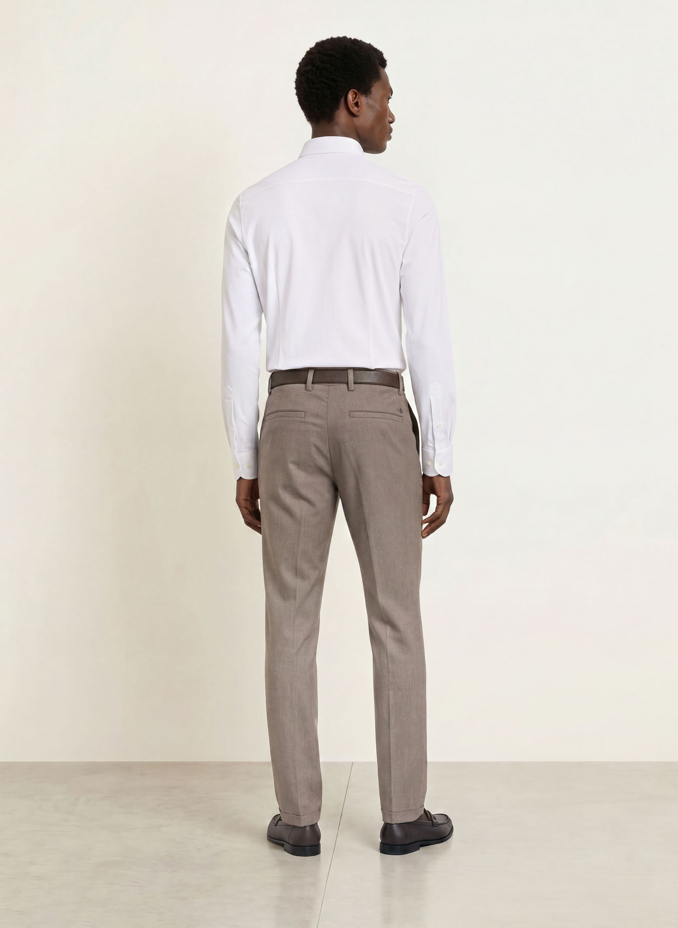OLYMP Chemise japonaise en maille, coupe moderne: BLANC