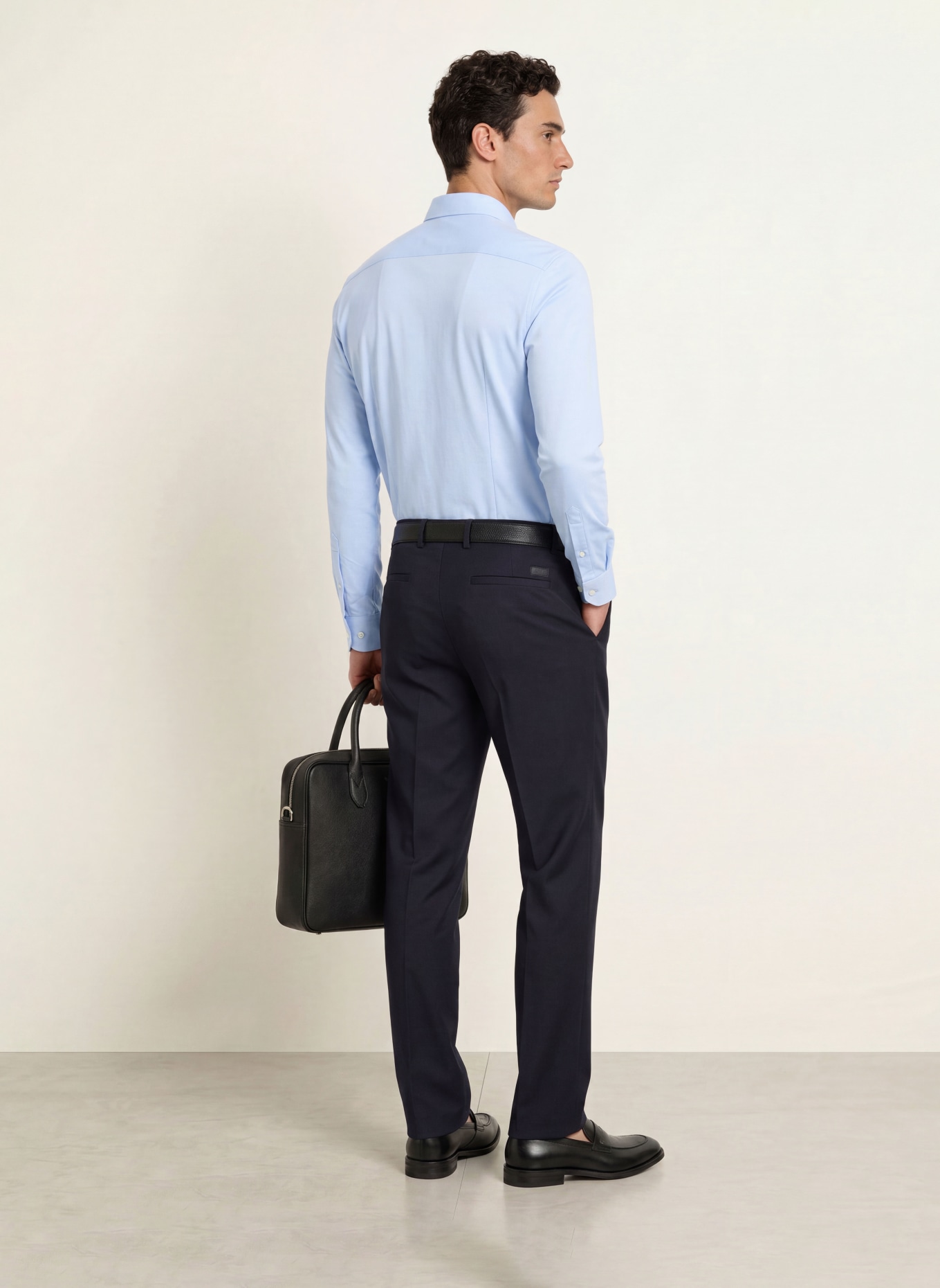 OLYMP Hemd Japanese Knitted modern fit: HELLBLAU