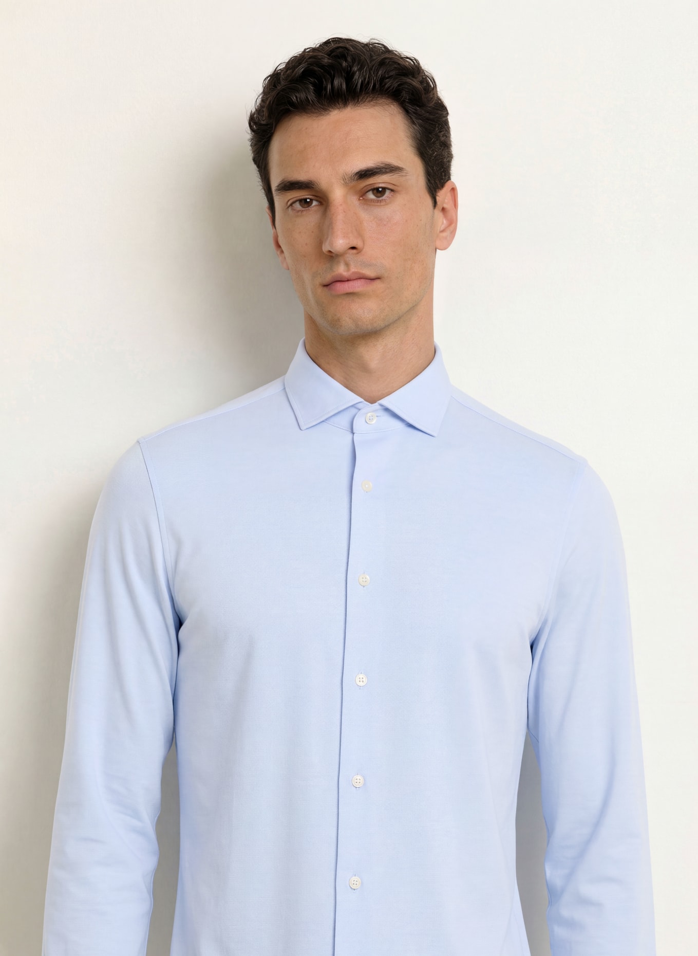 OLYMP Hemd Japanese Knitted modern fit: HELLBLAU