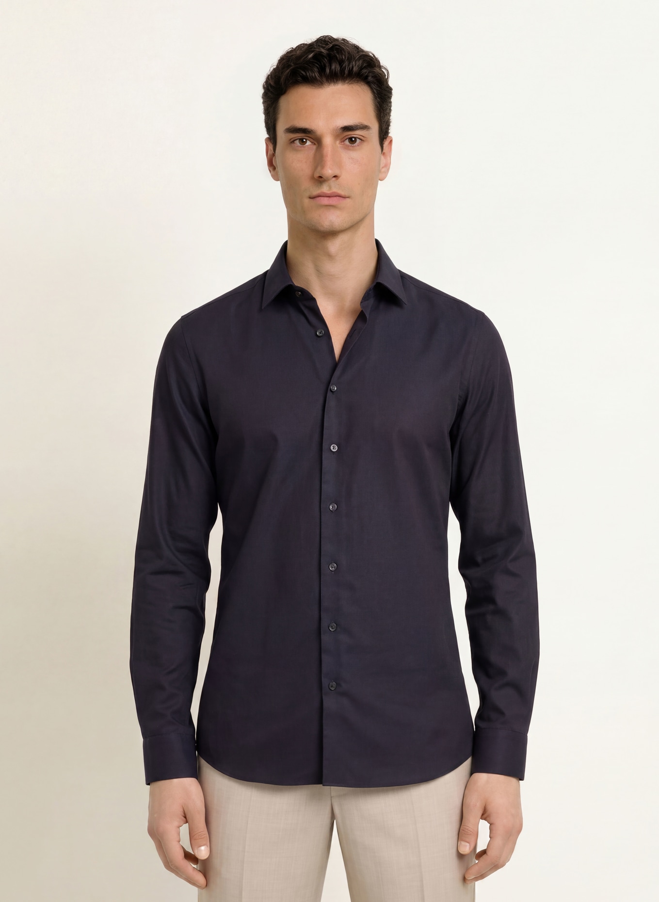 OLYMP Hemd No. Six super slim stretchable: DUNKELBLAU / BLAU