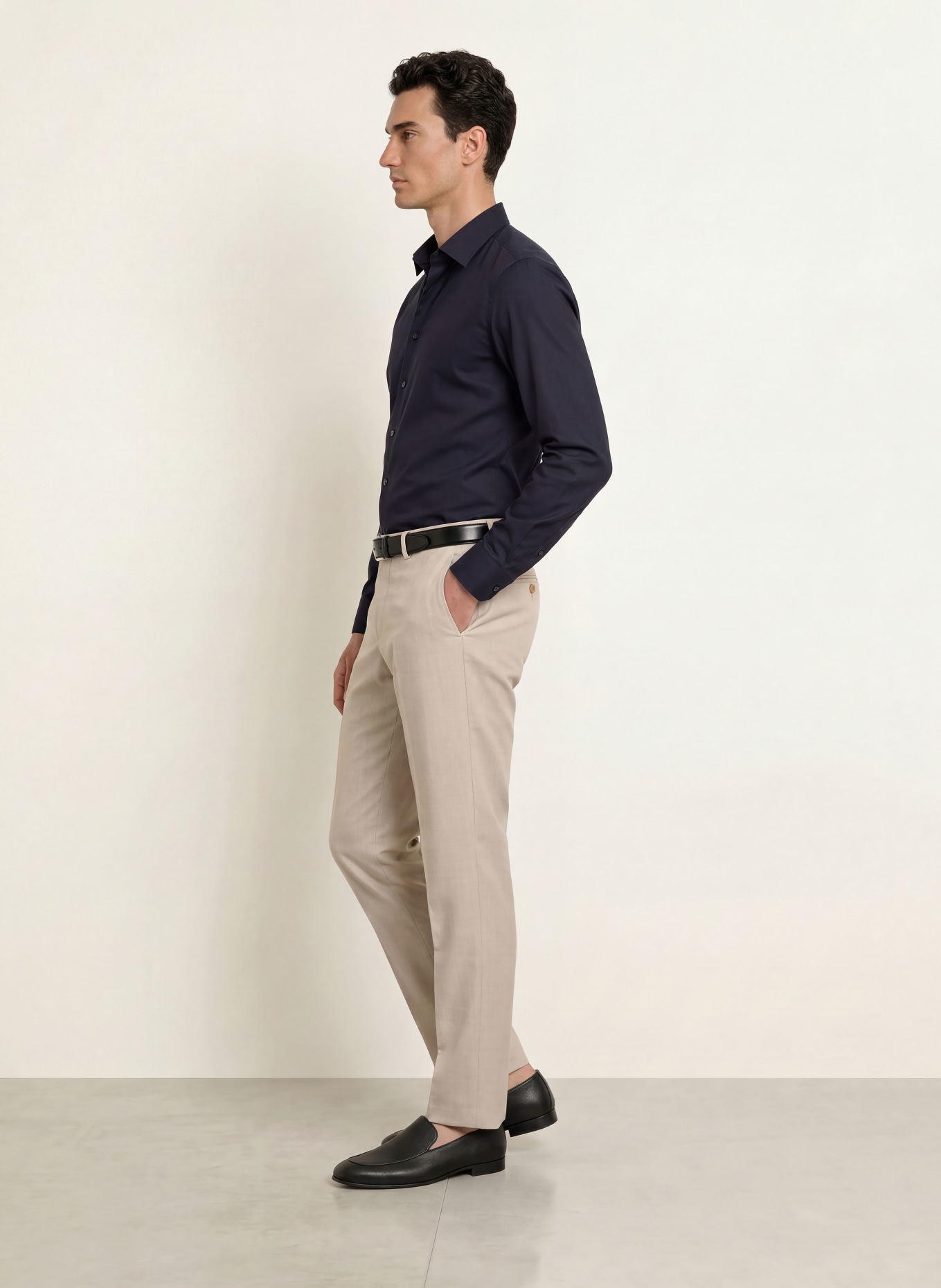 OLYMP Hemd No. Six super slim stretchable: DUNKELBLAU / BLAU