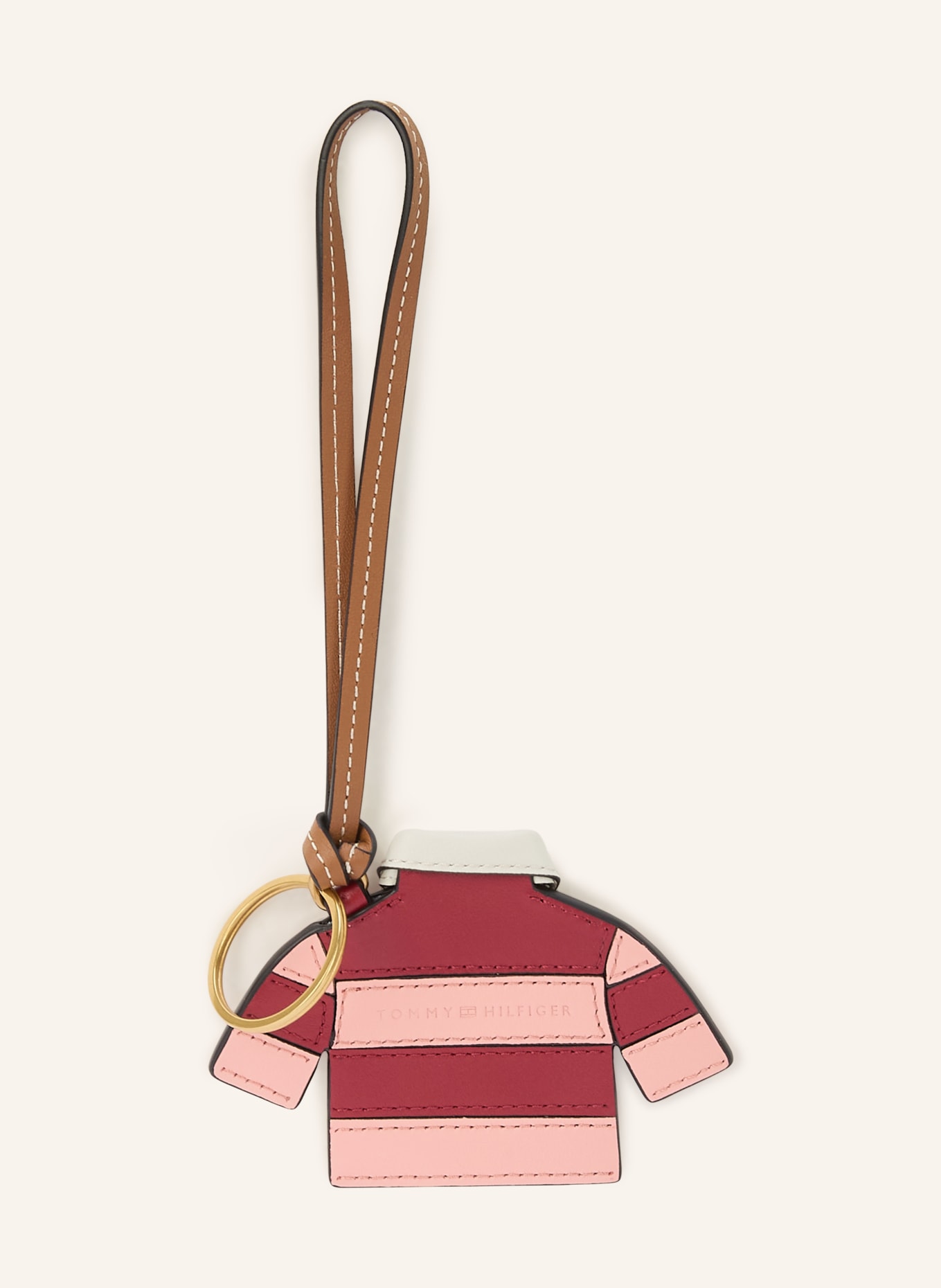 TOMMY HILFIGER Bag charm: DARK RED / GOLD / PINK