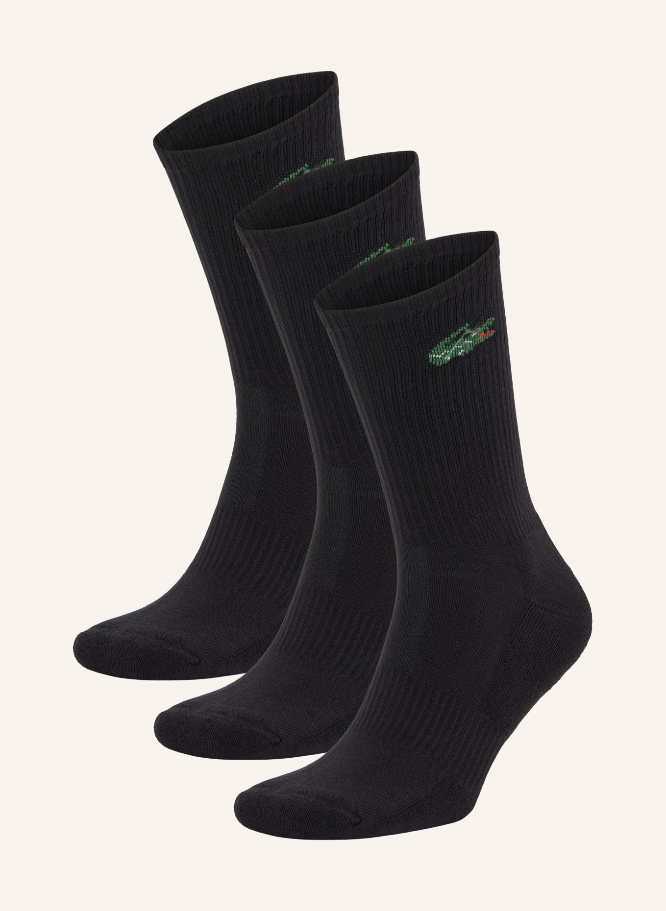 LACOSTE Zestaw 3 par skarpet: CZARNY