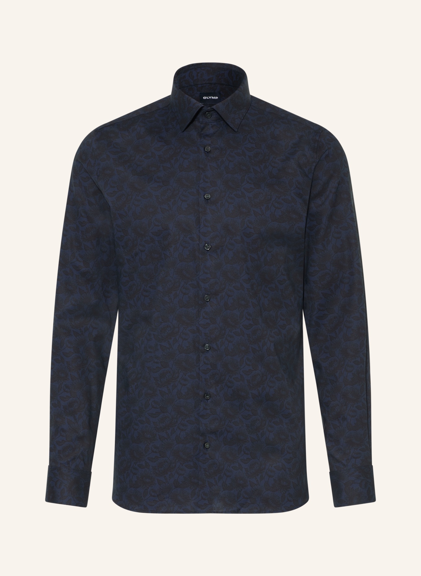 OLYMP Hemd body fit: DUNKELBLAU / SCHWARZ