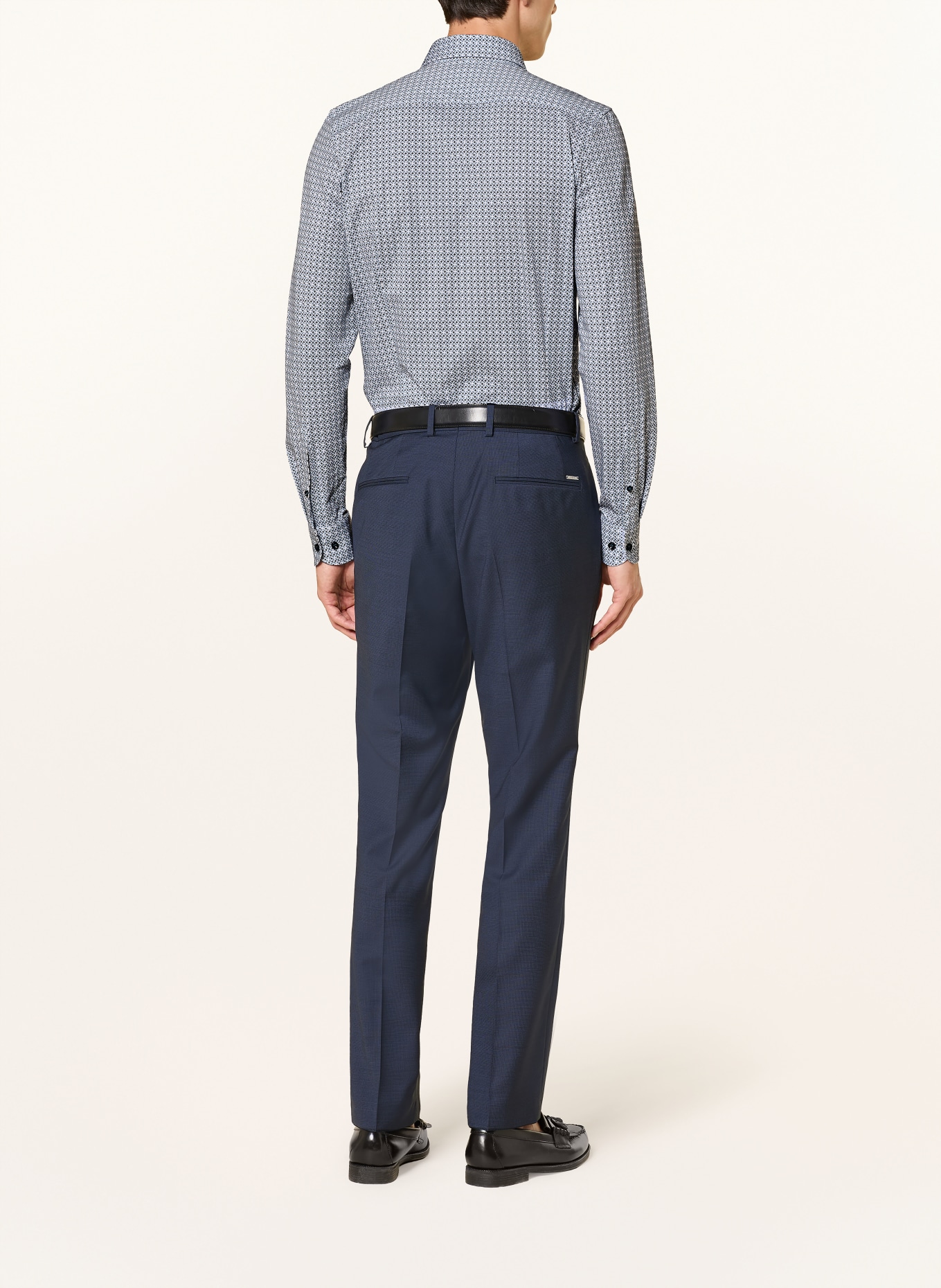 OLYMP Hemd 24/Seven body fit: HELLBLAU / GRAU / WEISS