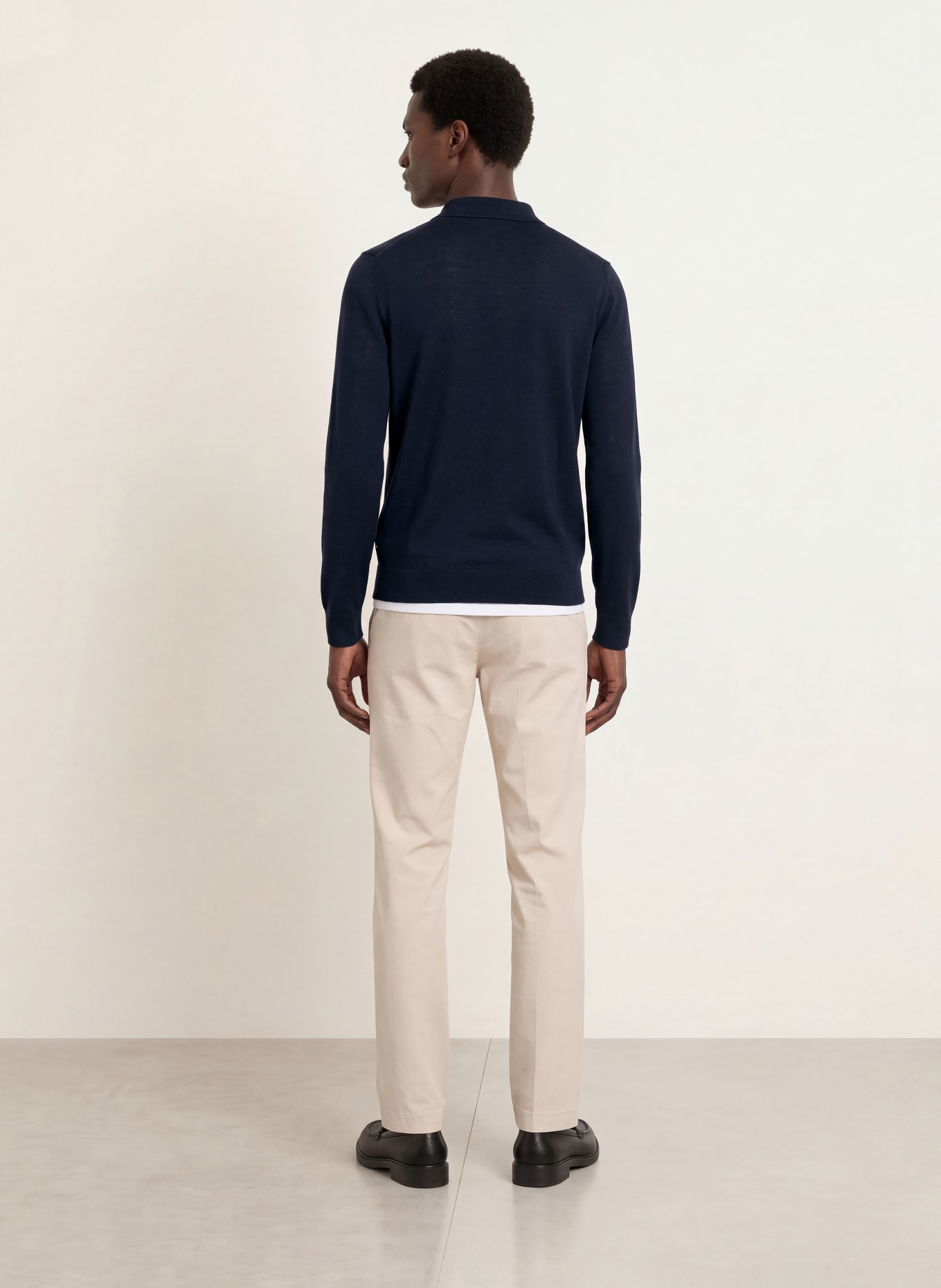 OLYMP Strick-Poloshirt: DUNKELBLAU