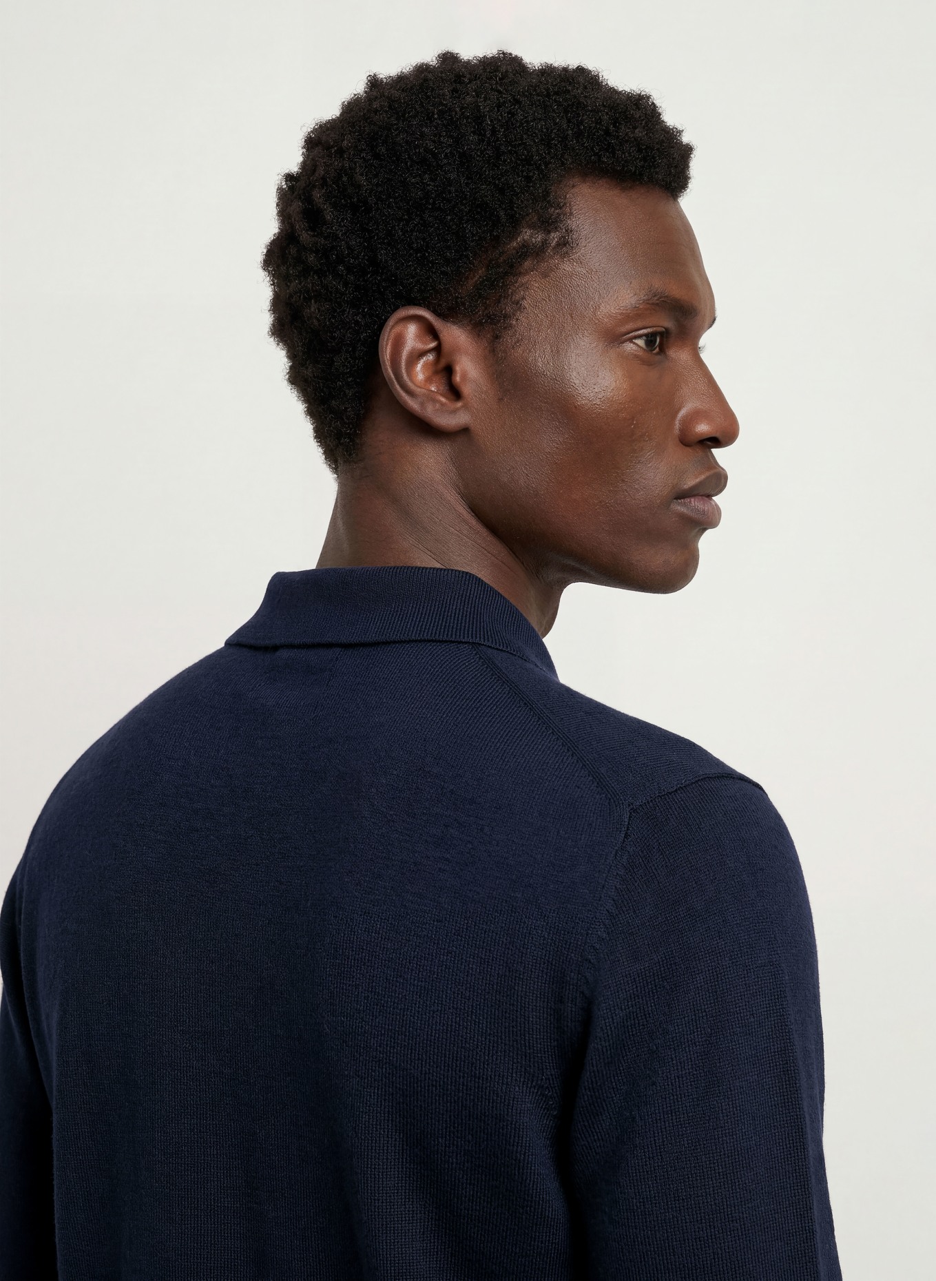 OLYMP Strick-Poloshirt: DUNKELBLAU