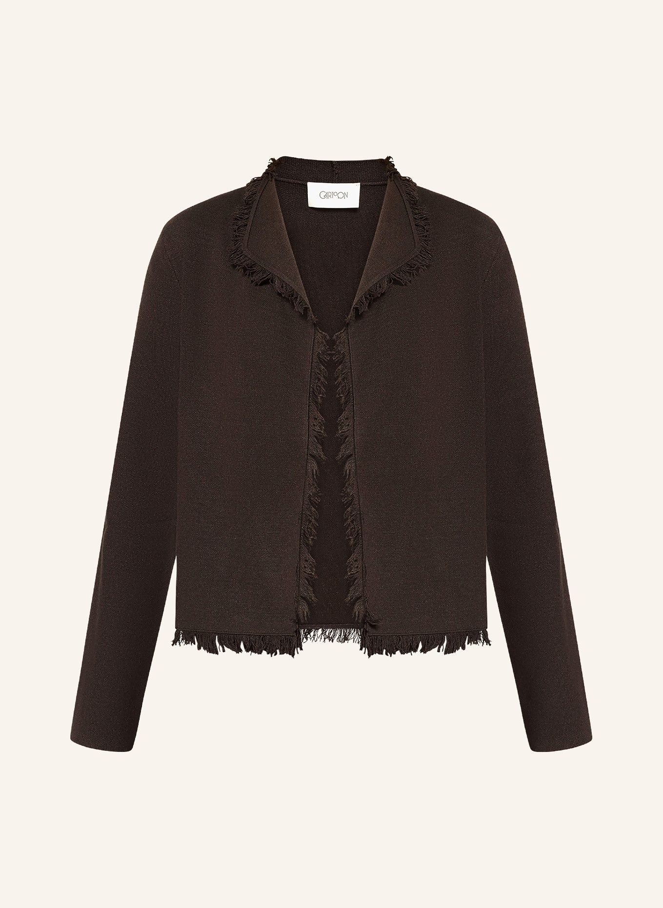 CARTOON Knit wrap: DARK BROWN