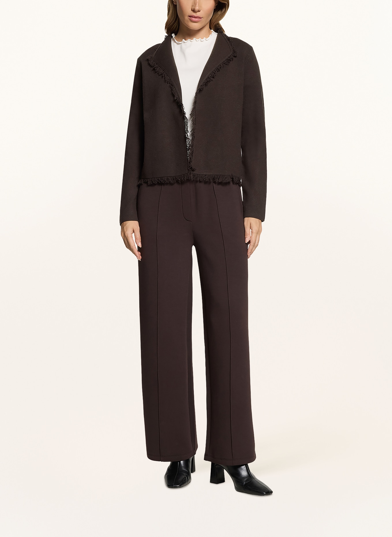 CARTOON Knit wrap: DARK BROWN