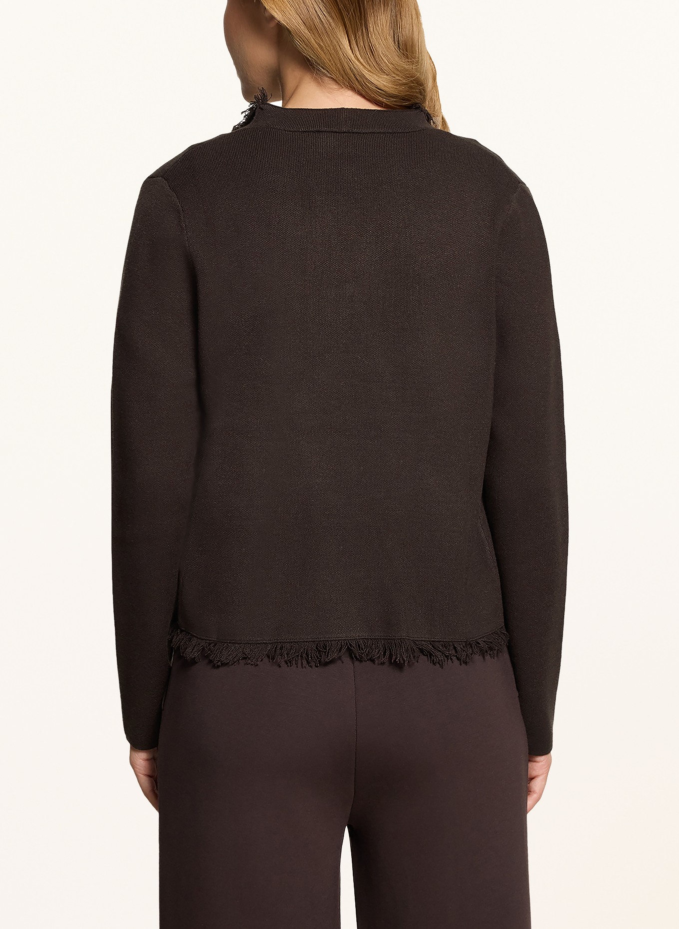 CARTOON Knit wrap: DARK BROWN