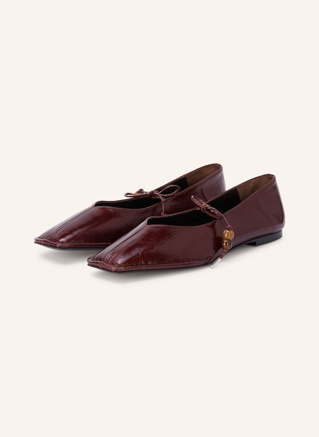 ALOHAS Ballerinas SWAY mit Schmucksteinen: DUNKELBRAUN